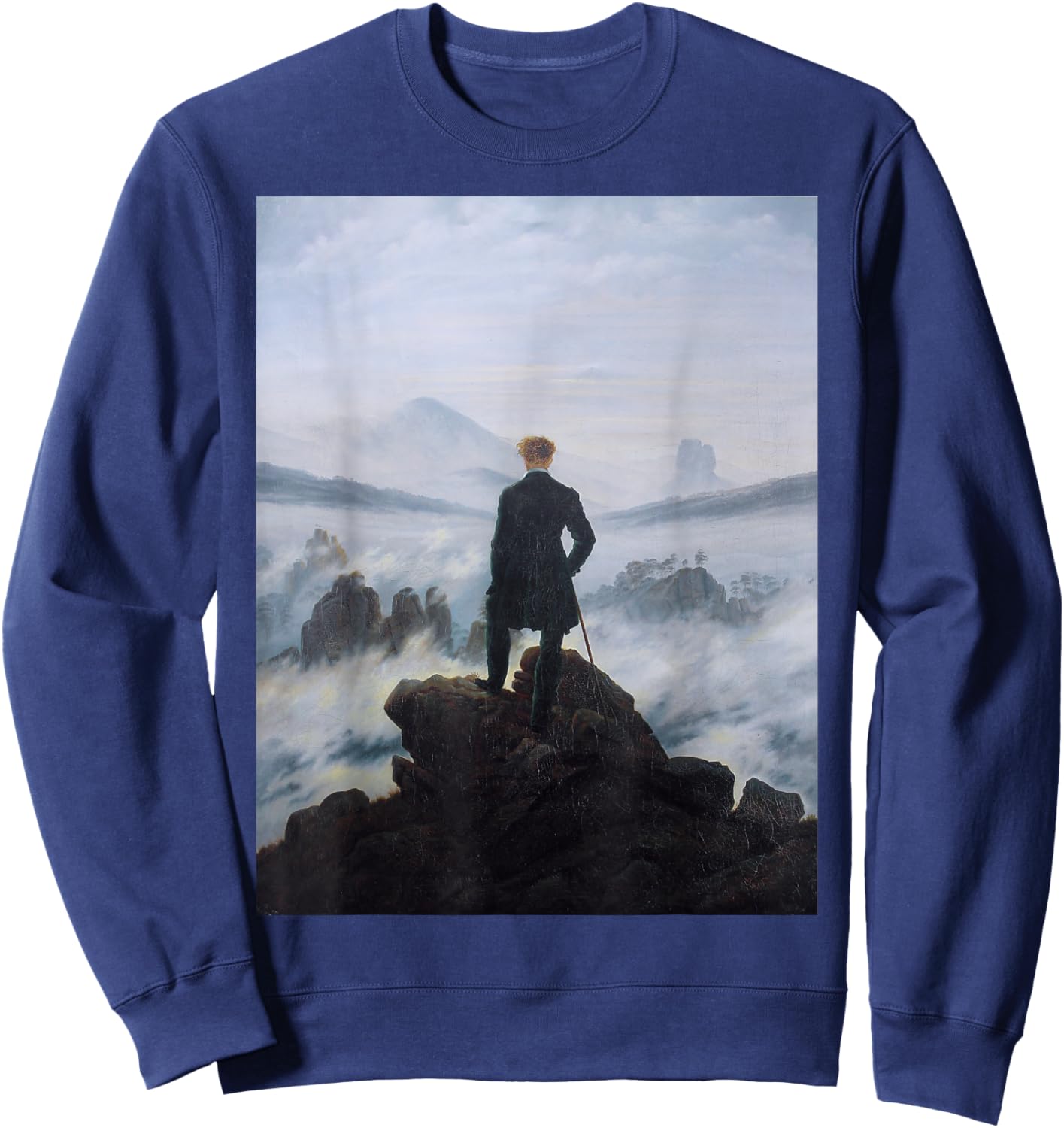 The Wanderer Above the sea of Fog Sweatshirt - Sweatshirt | Navy