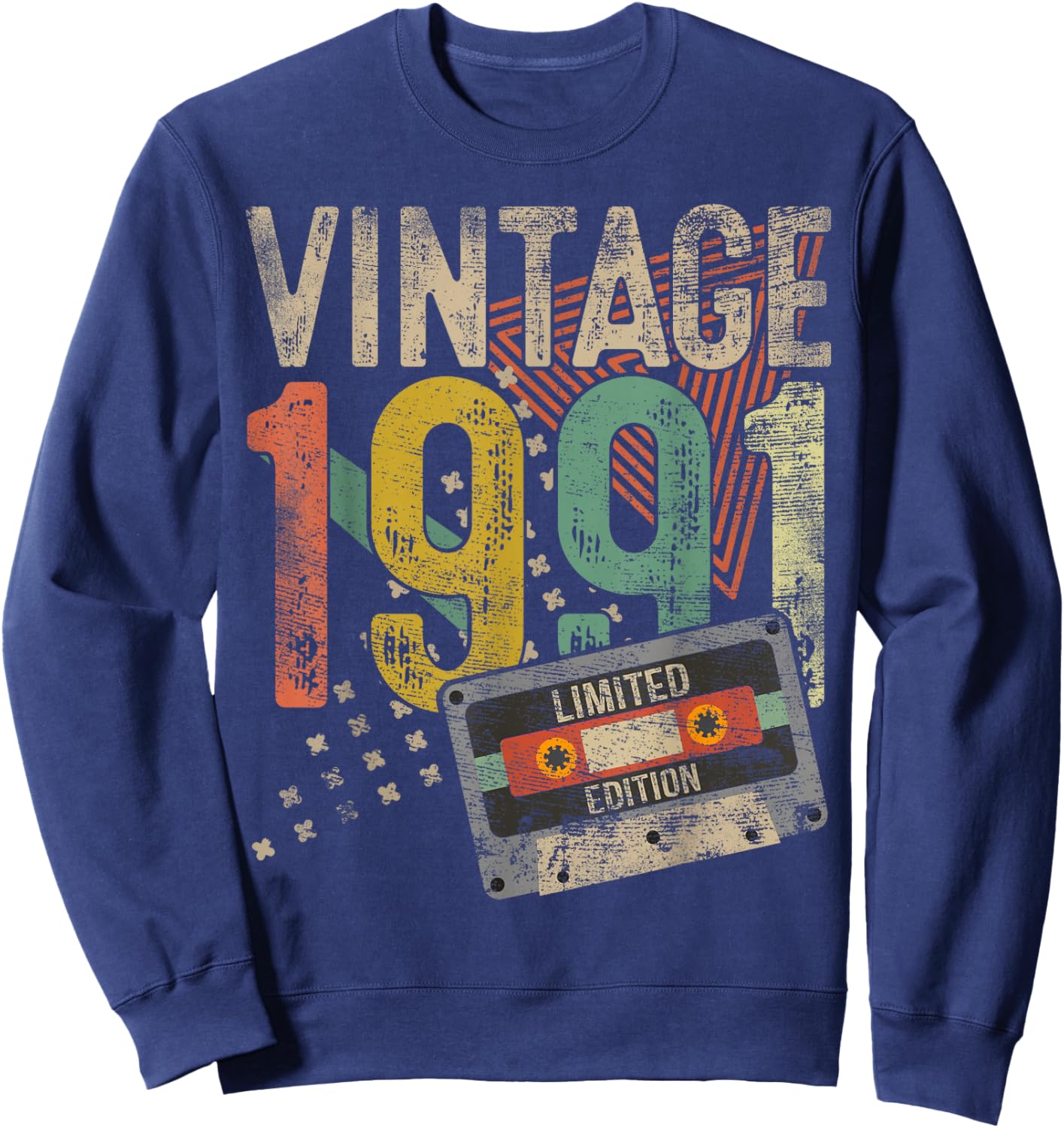 Vintage 1991 34th Birthday Gifts Women 34 Year Old Sweatshirt - Sweatshirt | Navy