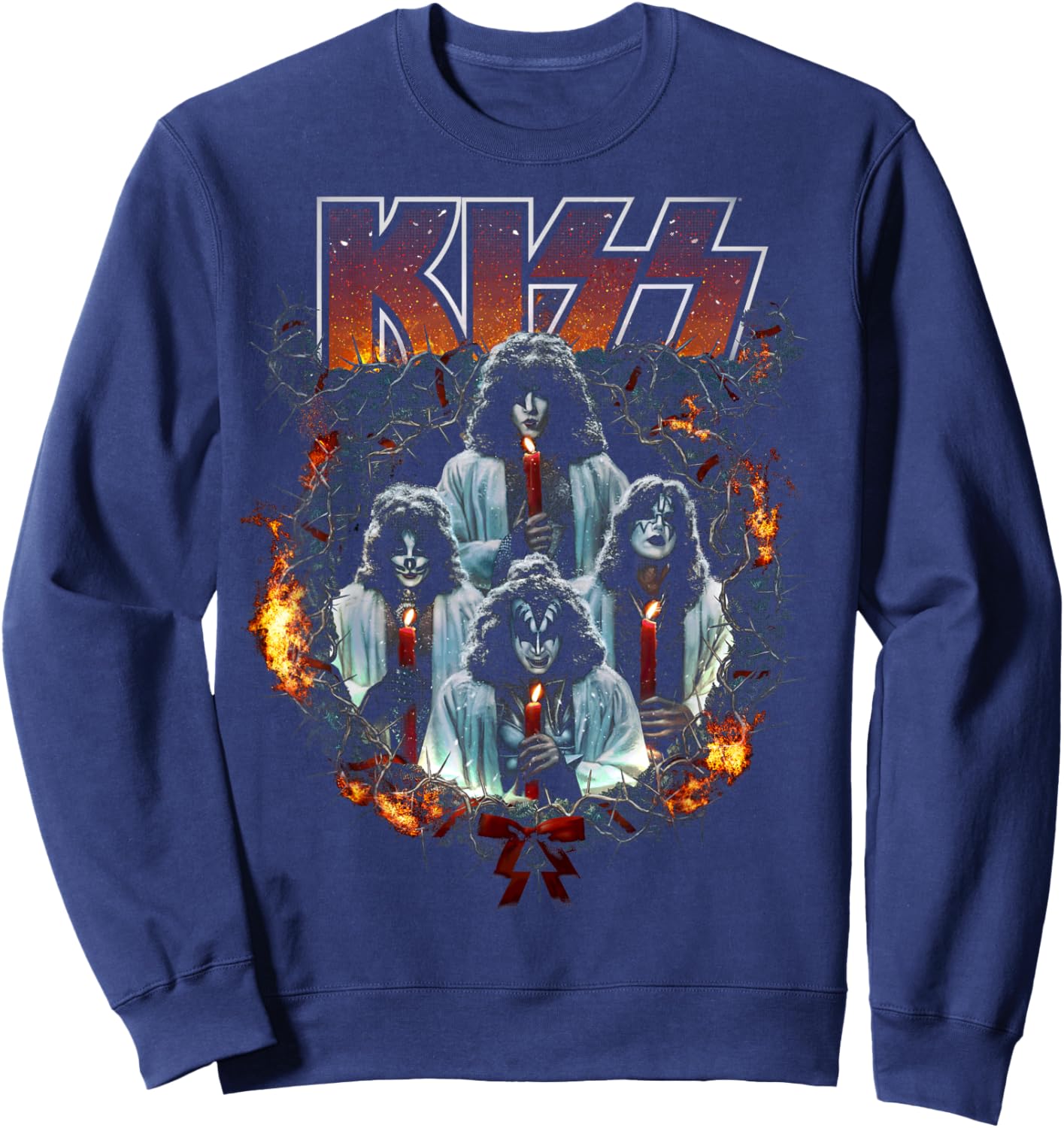 KISS - Kissmas Fire Sweatshirt - Sweatshirt | Navy