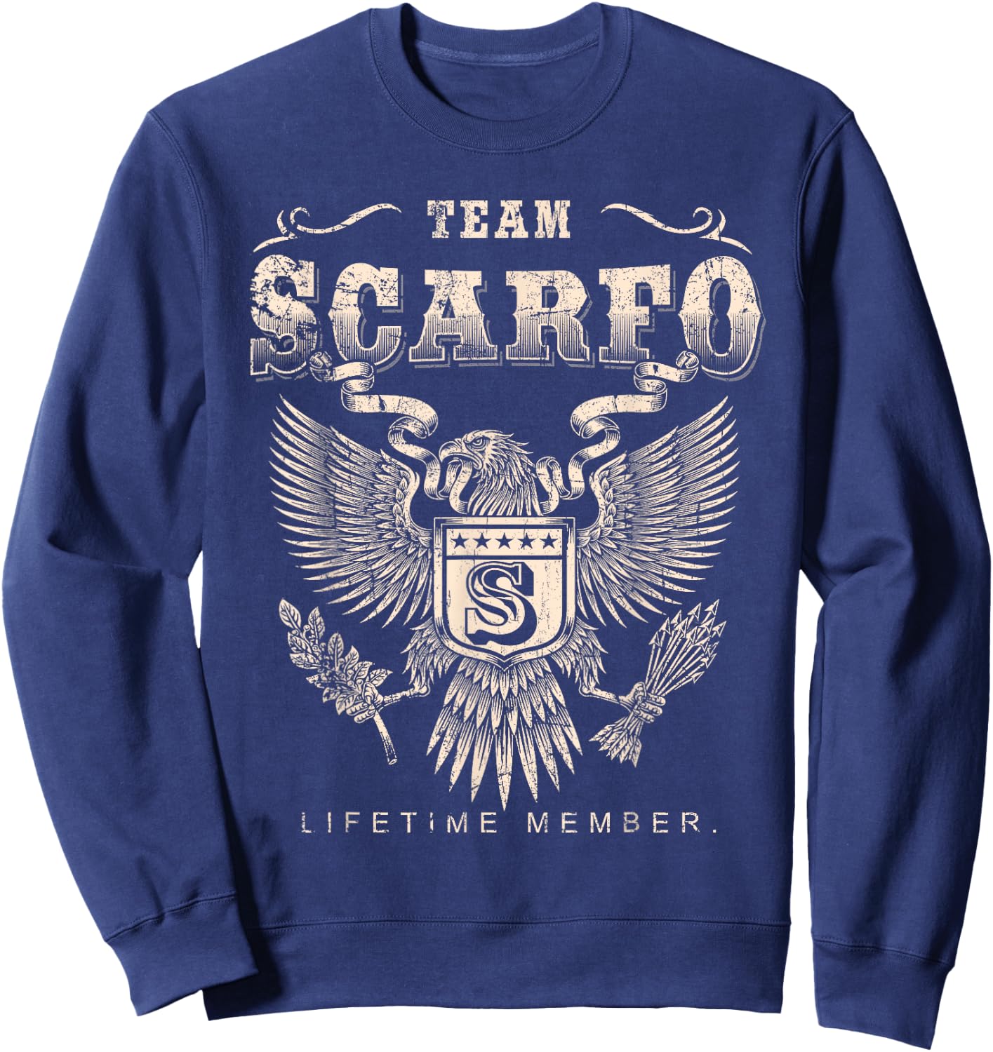 Team Scarfo Lifetime Member - Scarfo Name Sweatshirt - Sweatshirt | Navy
