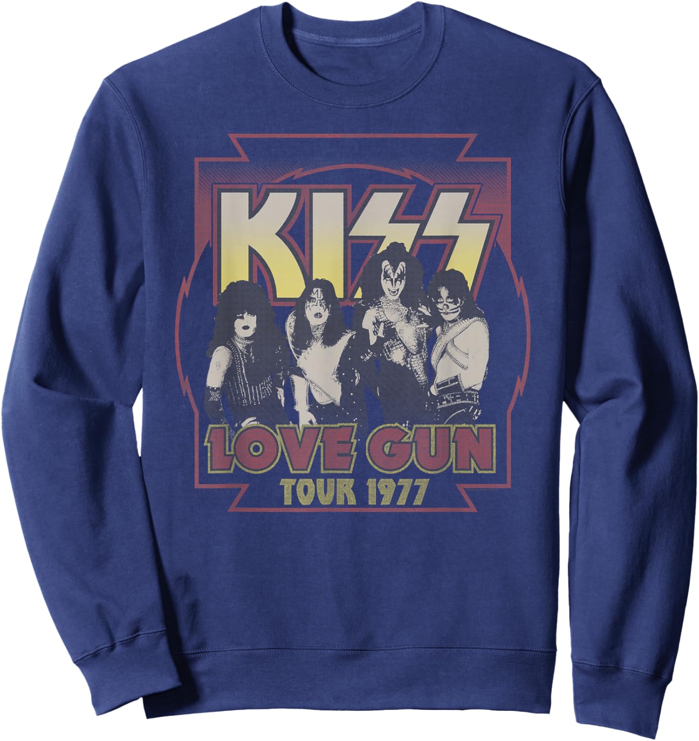 KISS - Love Gun Tour 1977 Sweatshirt - Sweatshirt | Navy