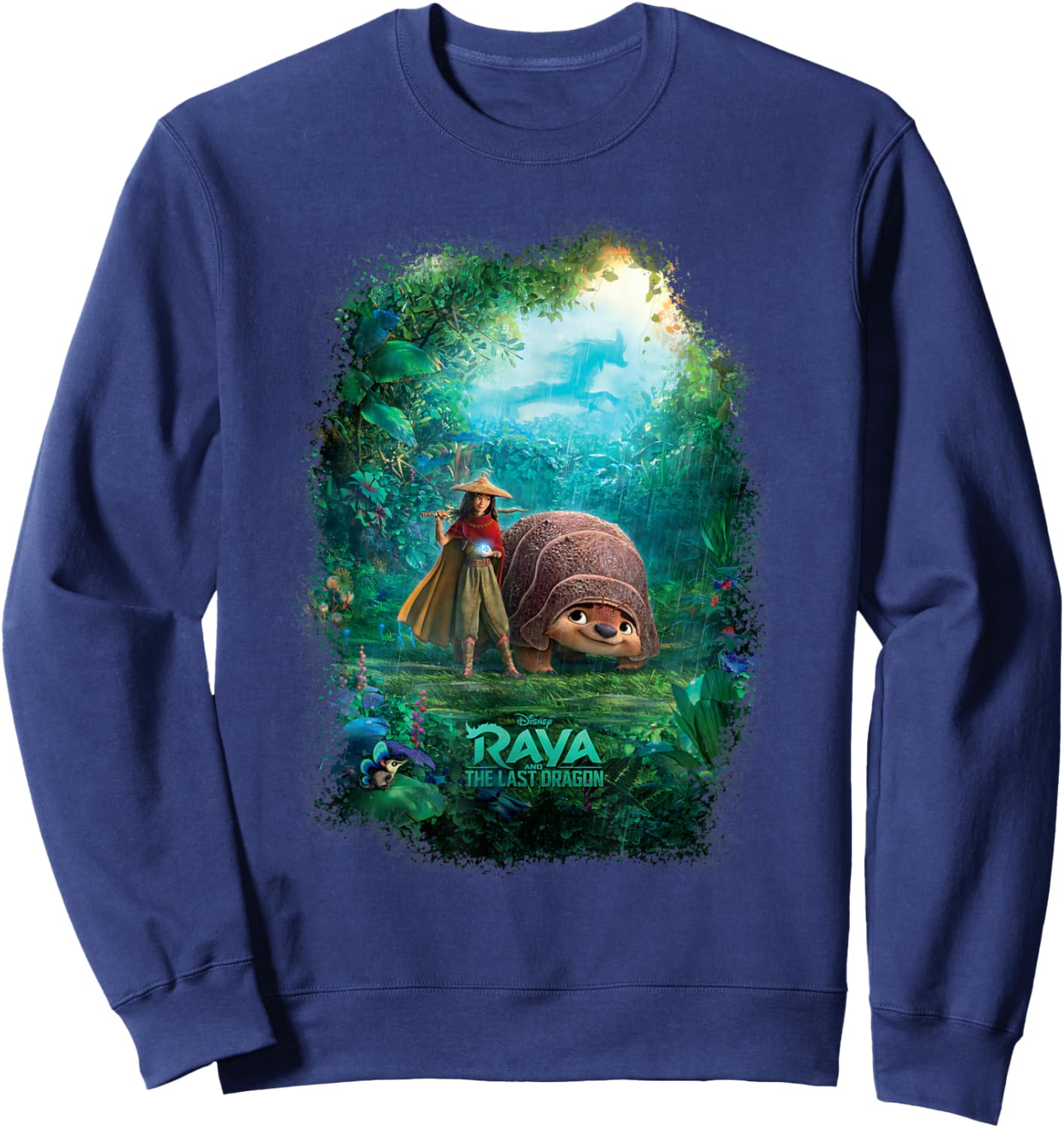 Disney Raya and the Last Dragon Tuk Sisu Movie Poster Sweatshirt - Sweatshirt | Navy