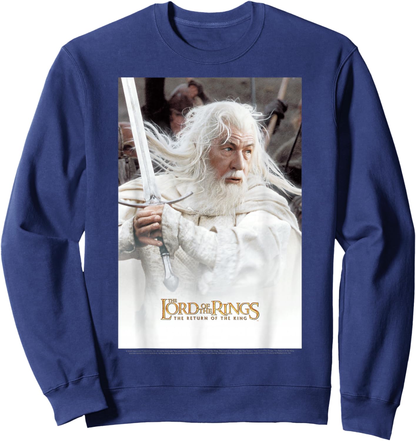 Lord Of The Rings The Return Of The King Gandalf Poster Sweatshirt - Sweatshirt | Navy