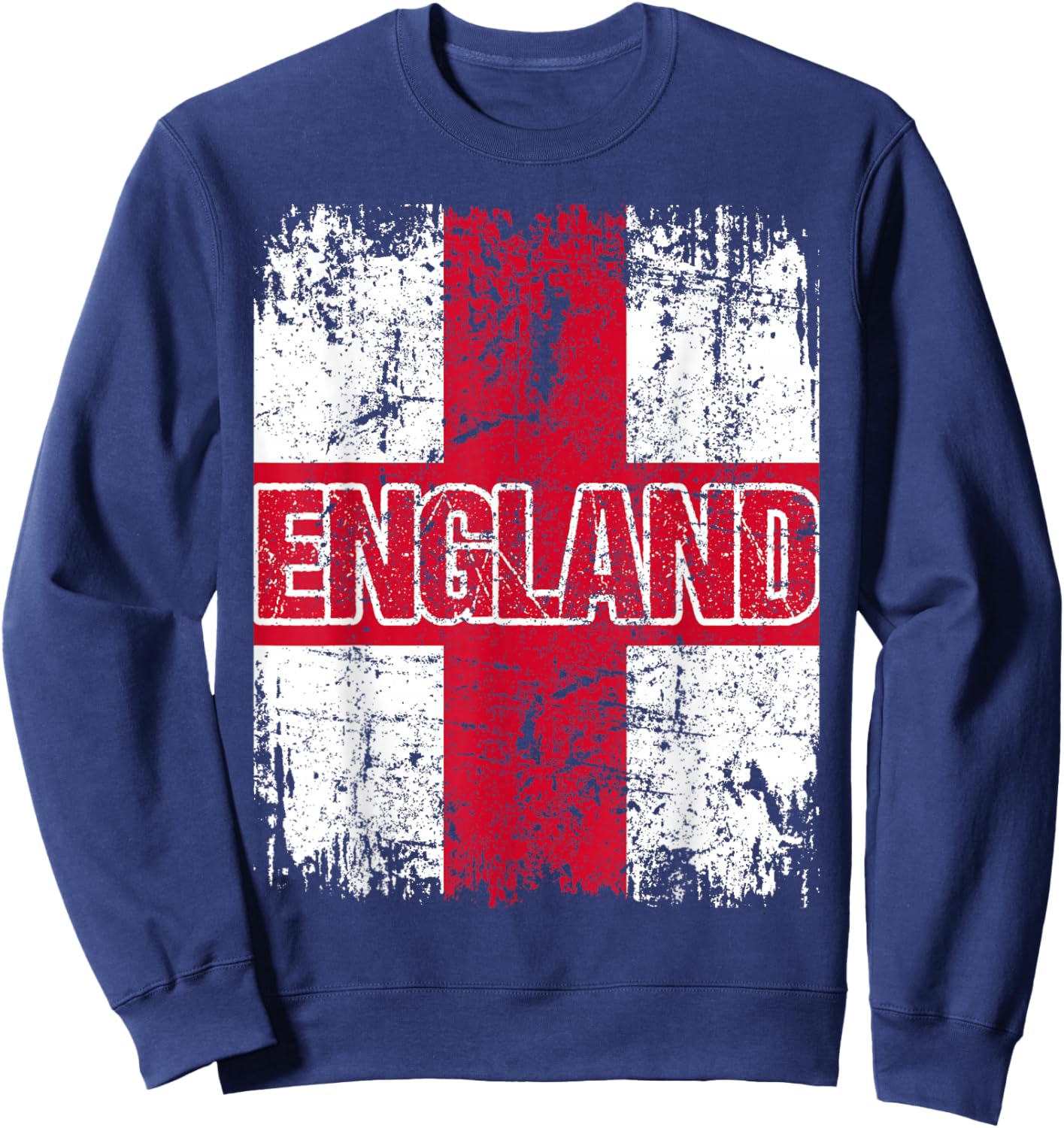 ENGLAND Flag Vintage Distressed ENGLAND Sweatshirt - Sweatshirt | Navy