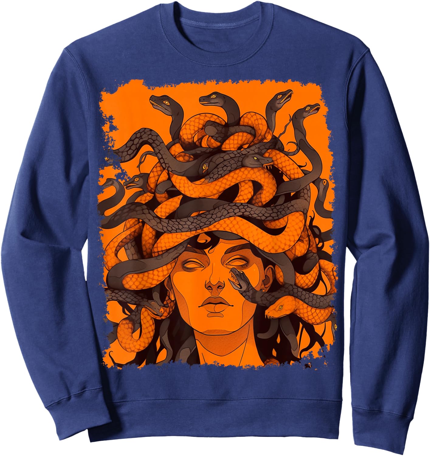 Medusa Orange Sweatshirt - Sweatshirt | Navy