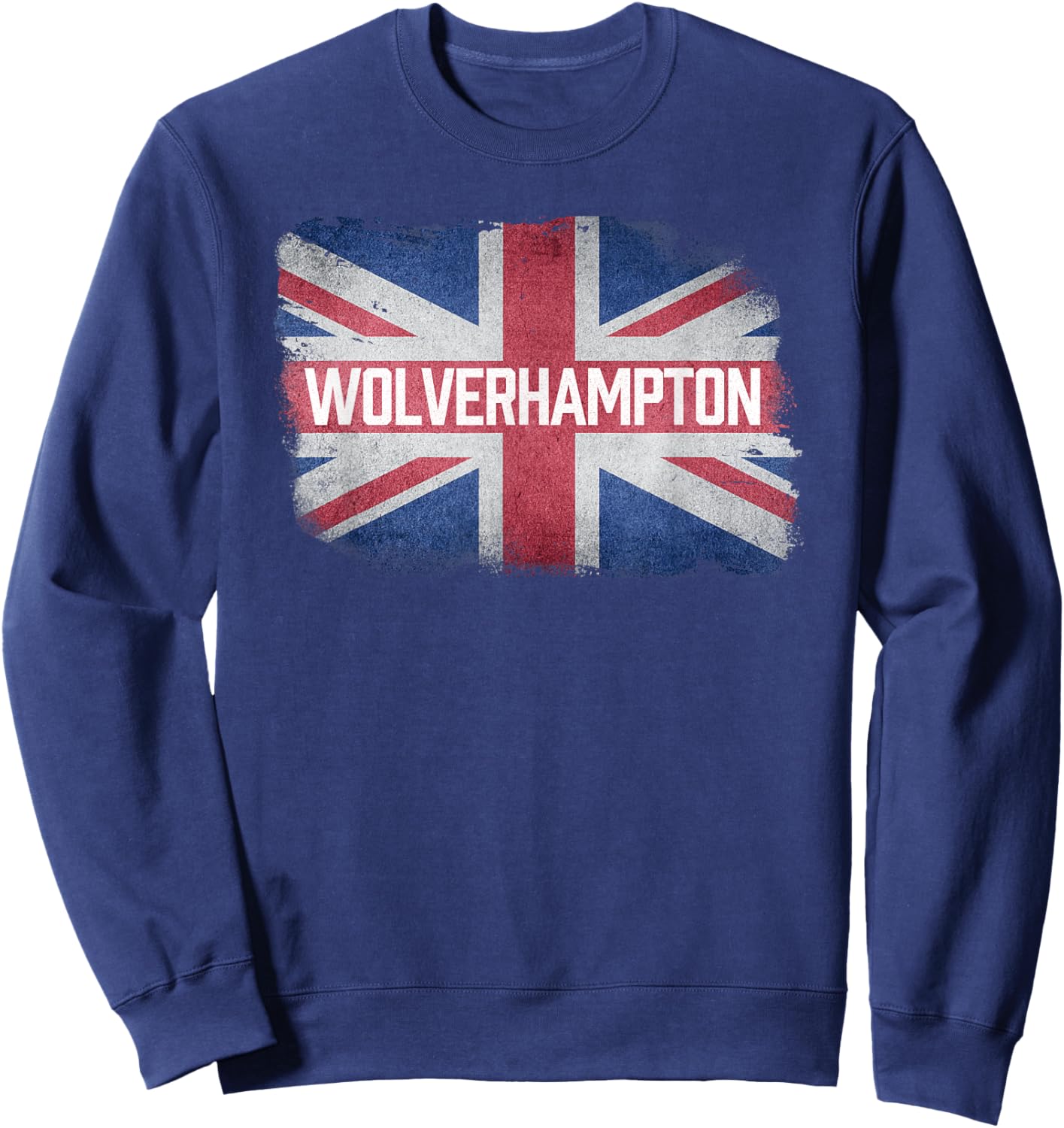 Wolverhampton | United Kingdom British Flag Vintage Souvenir Sweatshirt - Sweatshirt | Navy