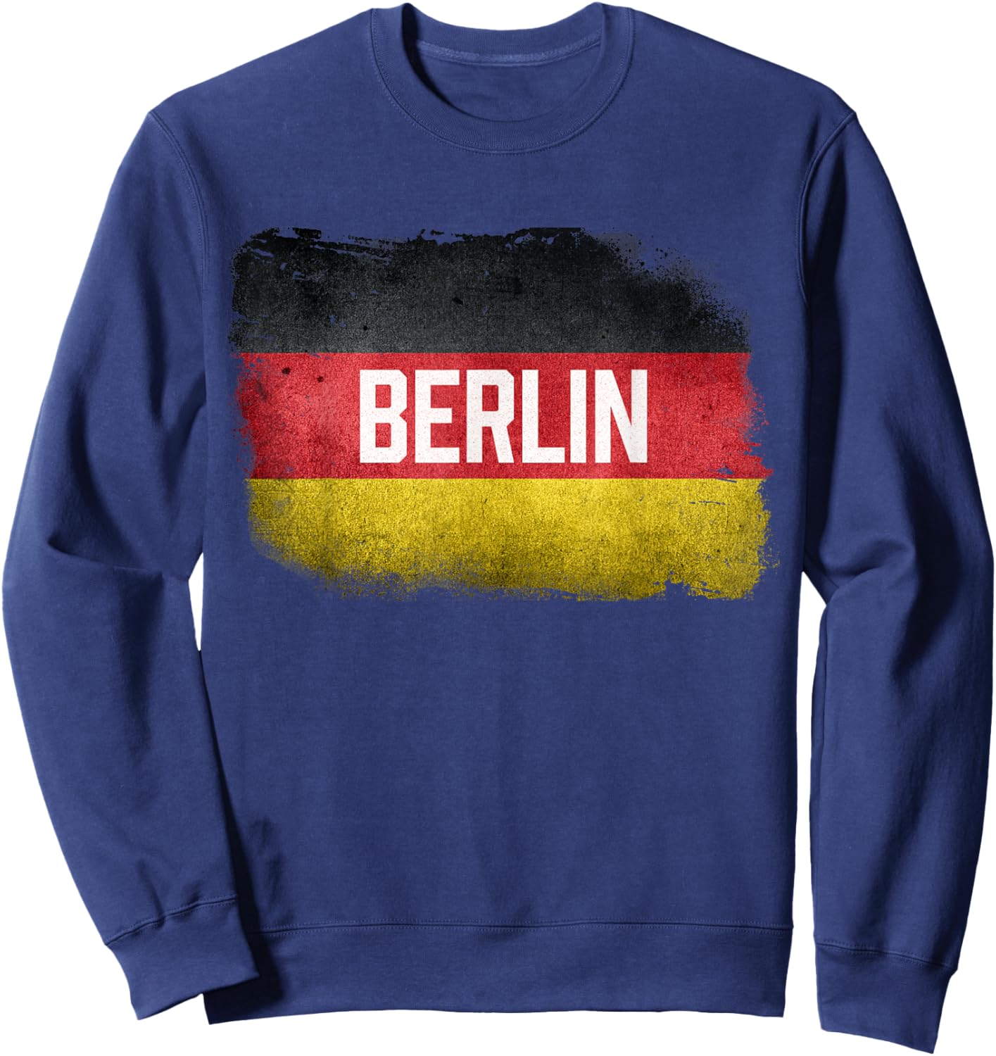 Berlin | Germany German Flag Vintage Distressed Souvenir Sweatshirt - Sweatshirt | Navy
