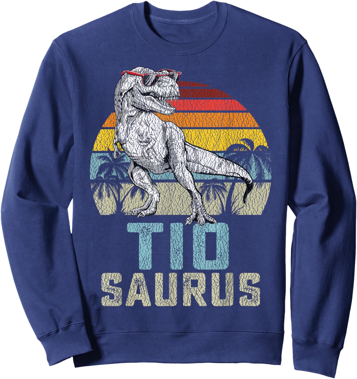Tiosaurus T Rex Dinosaur Tio Saurus Family Matching Sweatshirt - Sweatshirt | Navy