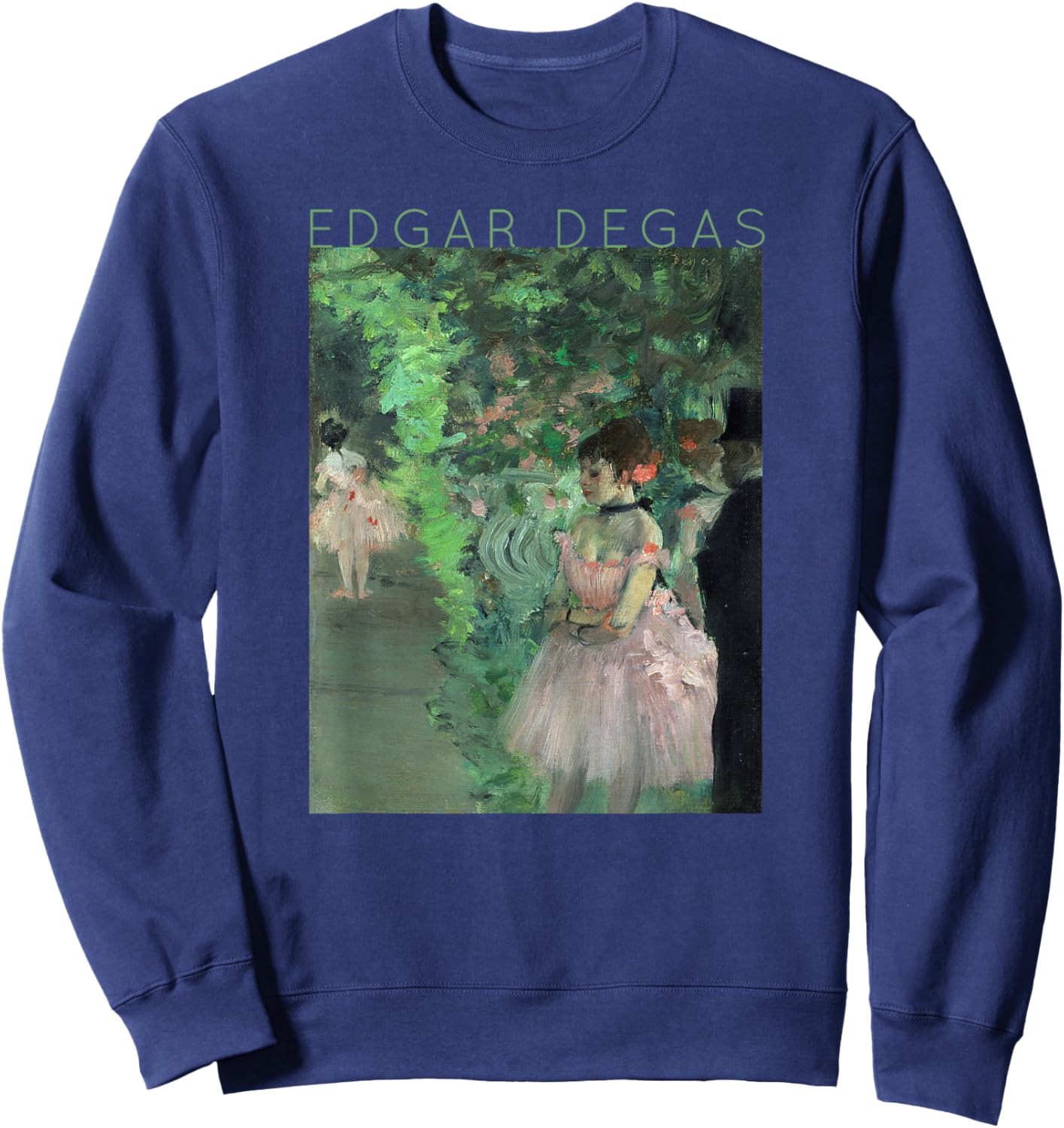 Edgar Degas Dancers Backstage for Artists and Ballerinas Sweatshirt - Sweatshirt | Navy