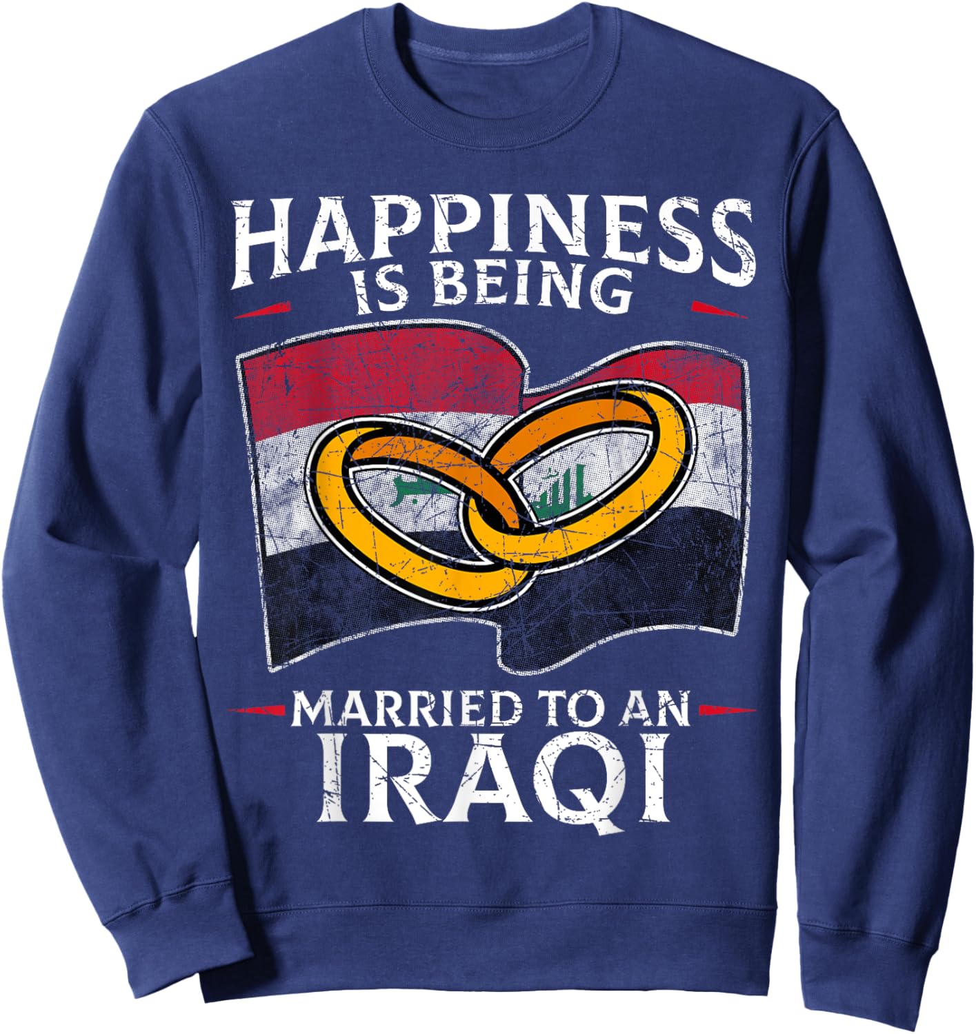 Iraqi Wedding Republic of Iraq Marriage Heritage Sweatshirt - Sweatshirt | Navy