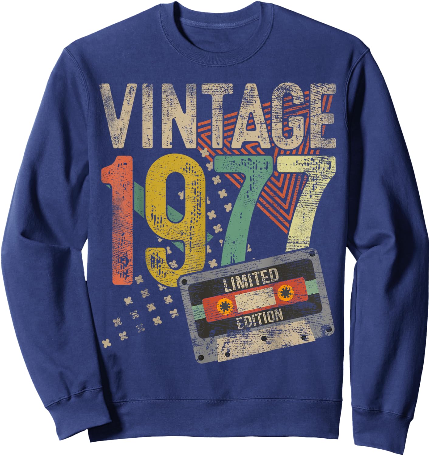 Vintage 1977 48th Birthday Gifts Women 48 Year Old Sweatshirt - Sweatshirt | Navy