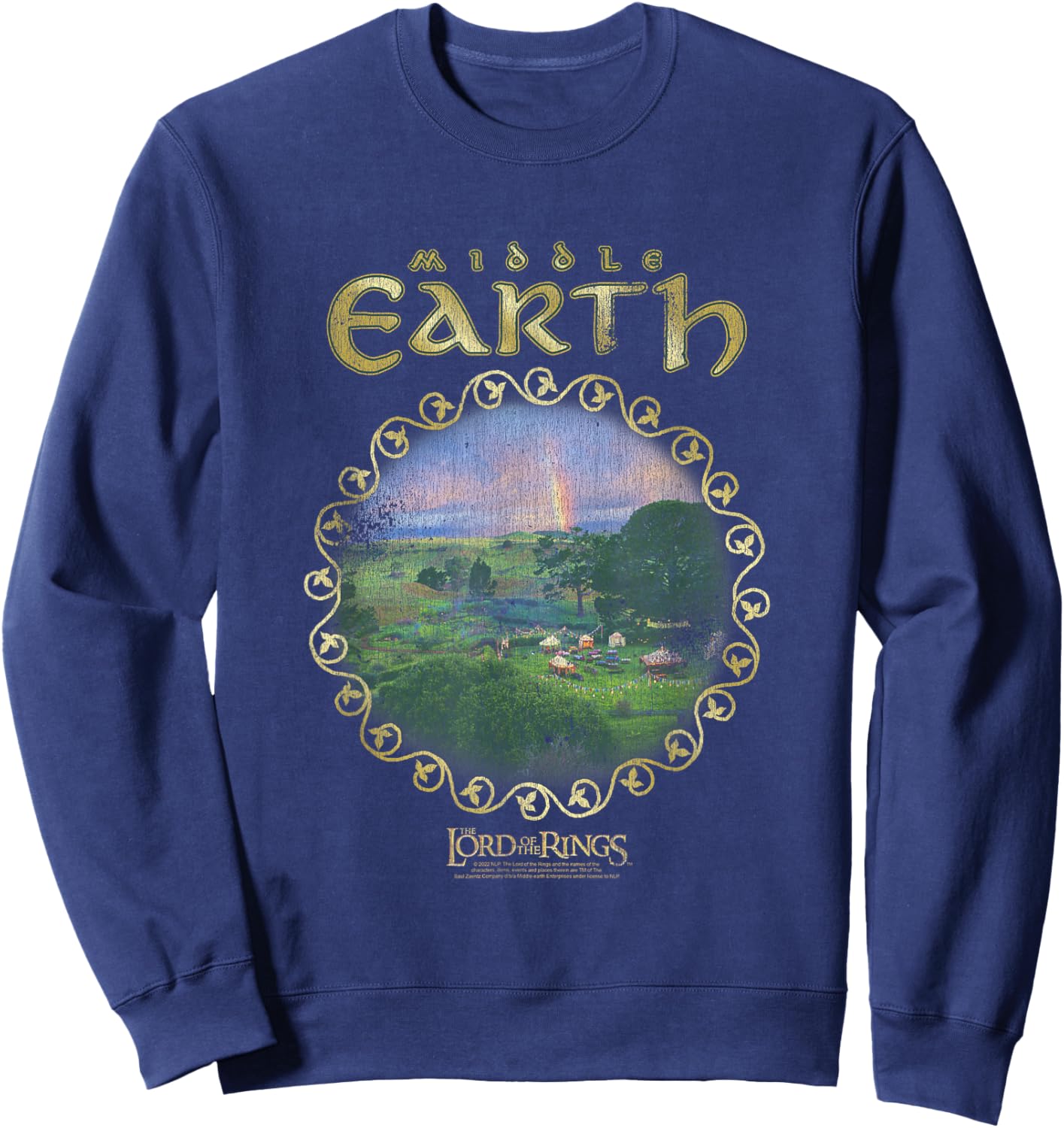 The Lord of The Rings Middle Earth Framed Landscape Movie Sweatshirt - Sweatshirt | Navy