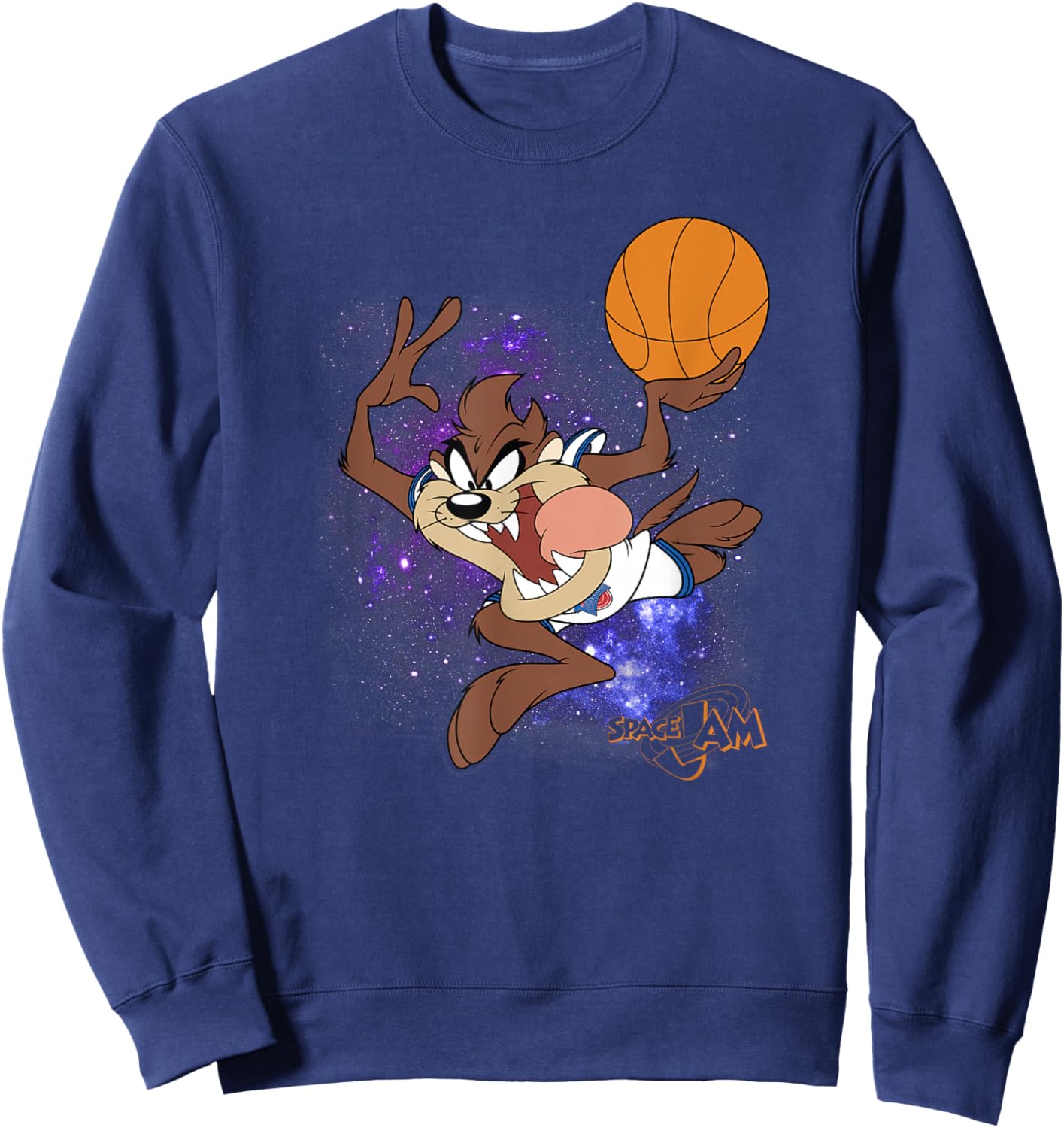 Space Jam Classic Space Taz Galactic Basketball Dunk Sweatshirt - Sweatshirt | Navy