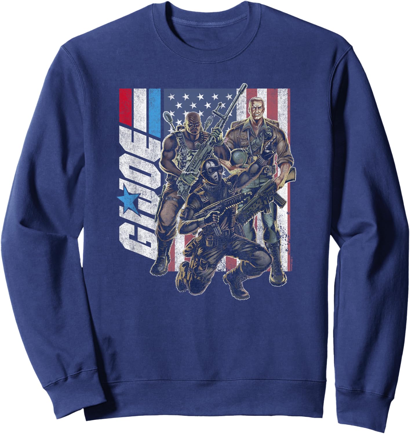 G.I. Joe Group Shot Fourth of July Trio of Patriots Sweatshirt - Sweatshirt | Navy