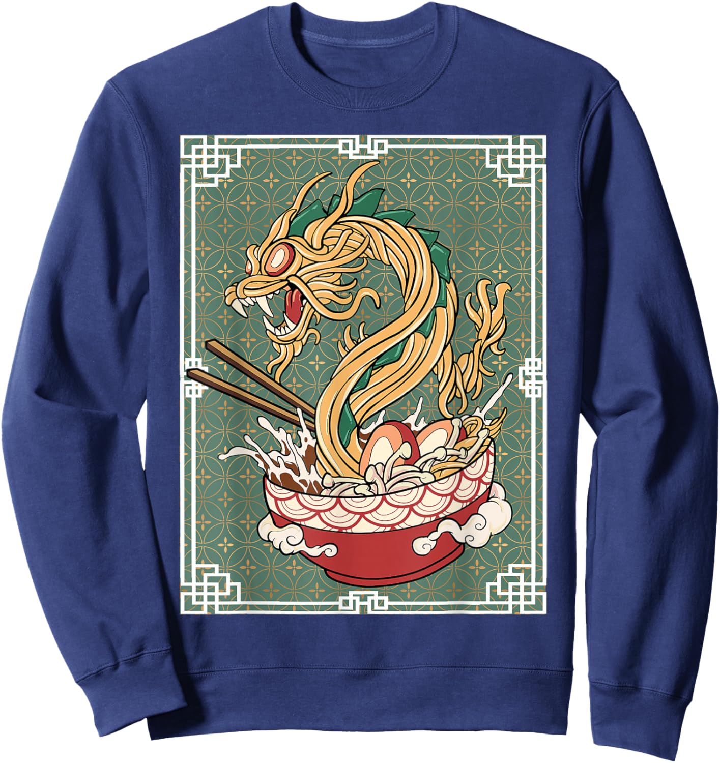 Ramen Dragon Japanese noodles soup Sweatshirt - Sweatshirt | Navy