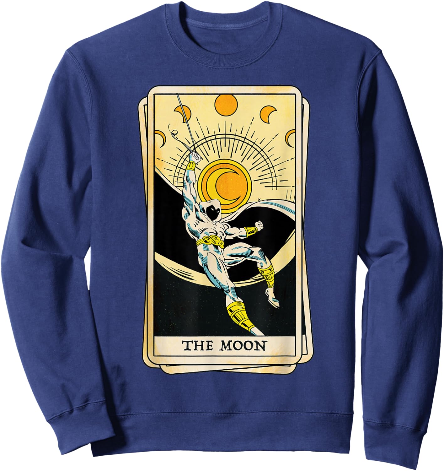 Marvel Tarot Arcana Moon Knight as The Moon Card Sweatshirt - Sweatshirt | Navy