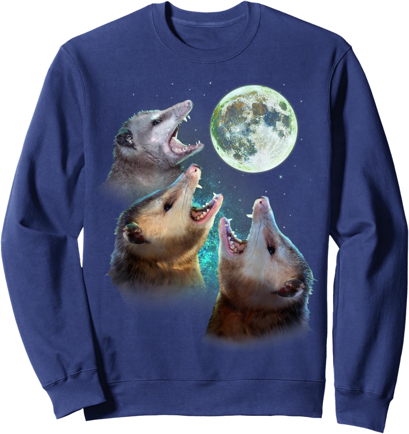 Three Opposum Moon With 3 Possums And Dead Moon Costume Sweatshirt - Sweatshirt | Navy