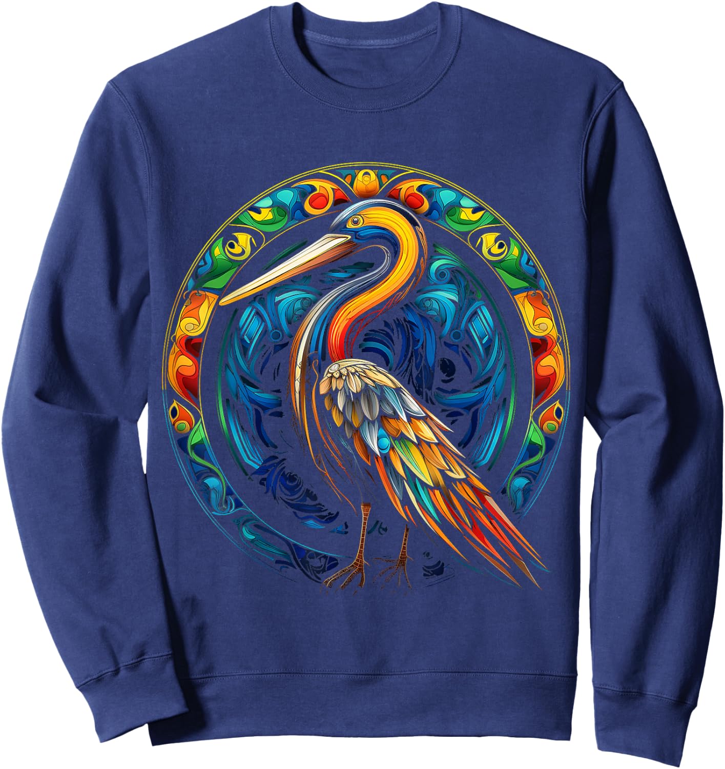 Pelican Animal Graphic Art Pelican Sweatshirt - Sweatshirt | Navy