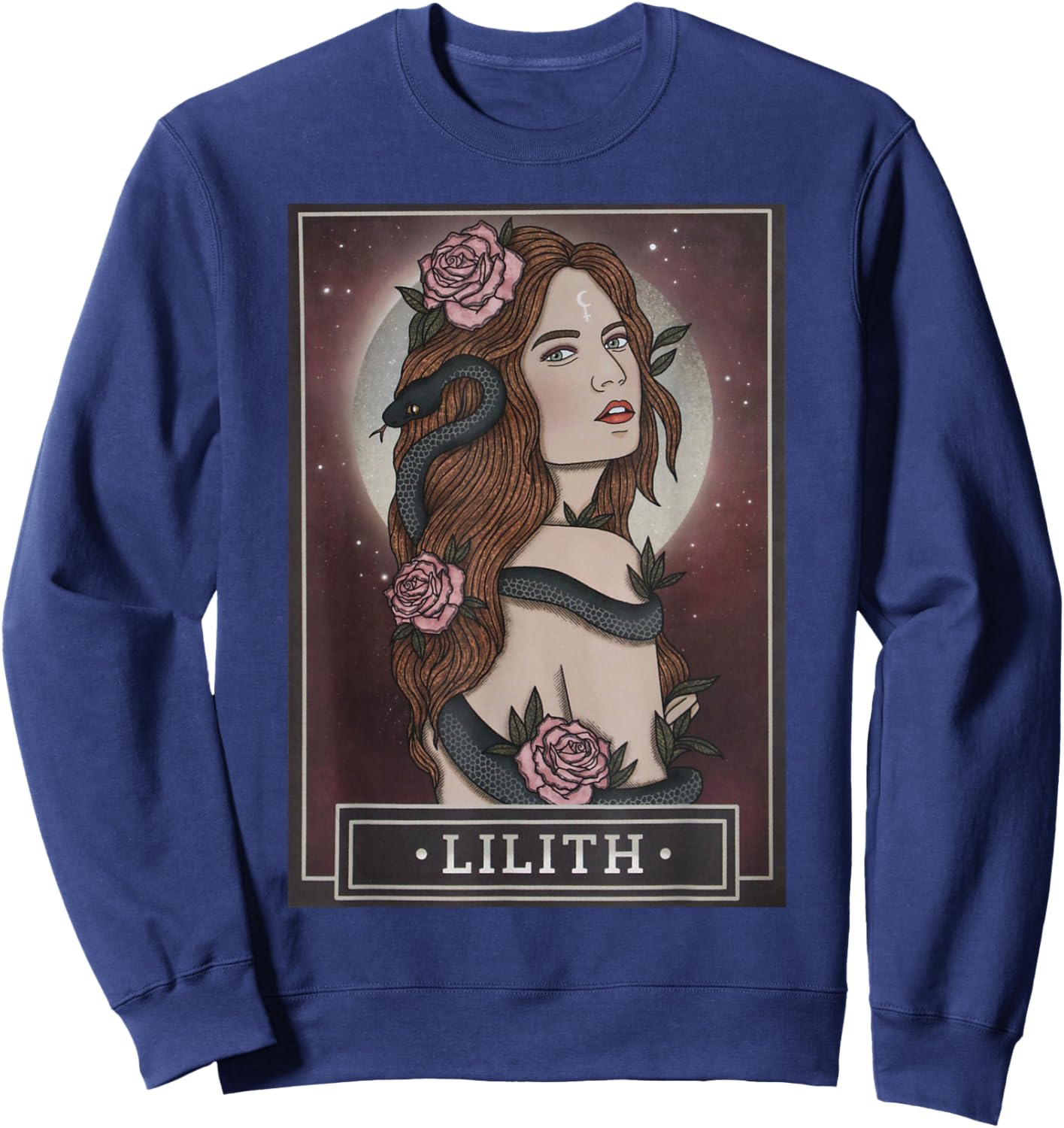 Lilith | Goddess | Tarot Card | Book of Shadows Sweatshirt - Sweatshirt | Navy