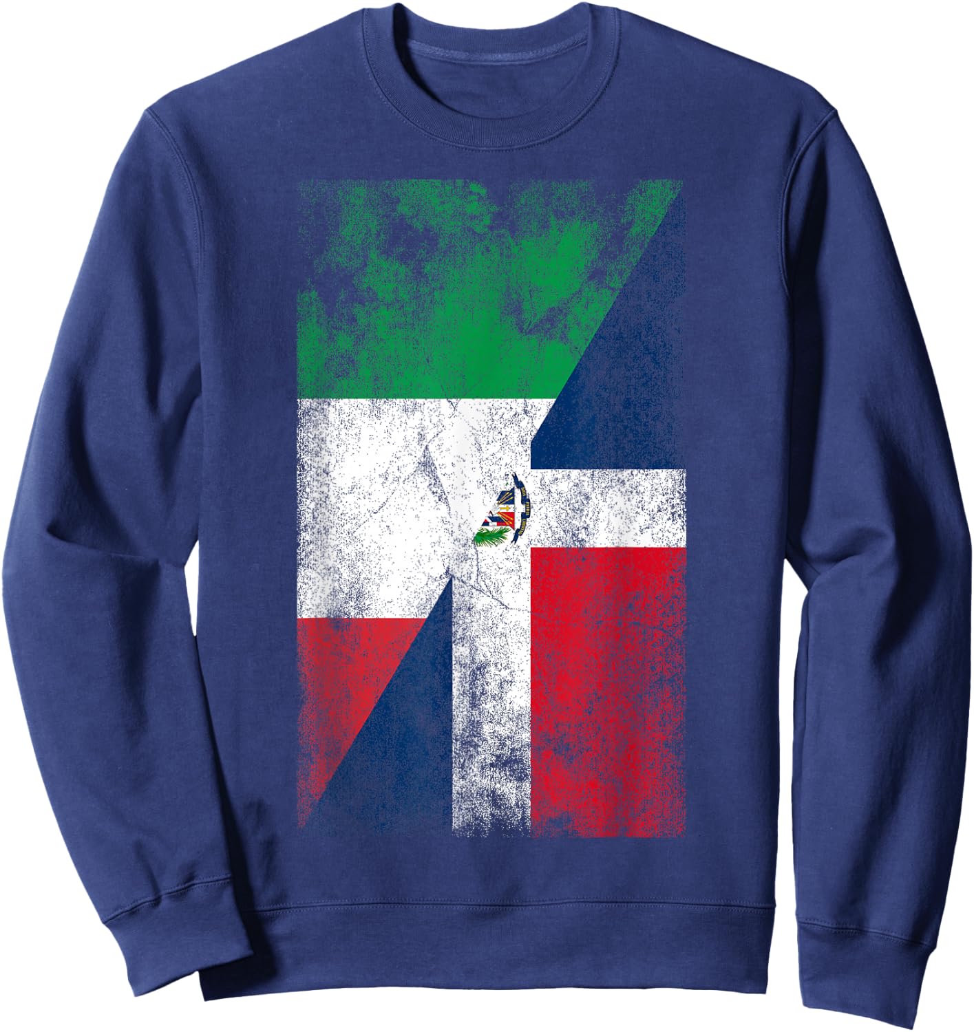 Italy & Dominican Republic Flags - Italian Dominican Sweatshirt - Sweatshirt | Navy