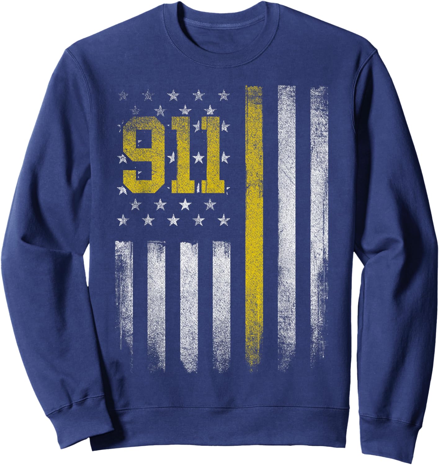 911 Dispatcher - Dispatch US Flag Police Emergency Responder Sweatshirt - Sweatshirt | Navy