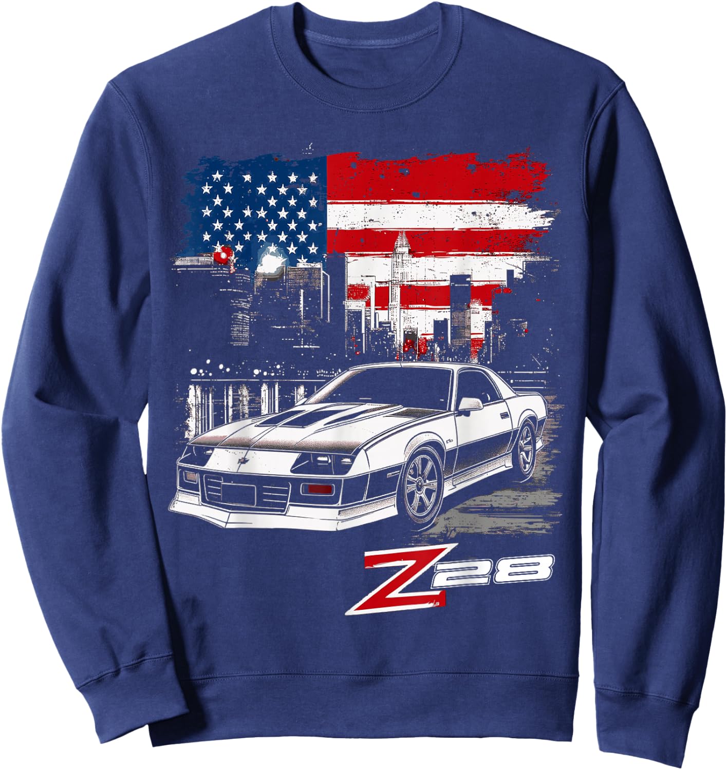 1980's IROC, IROC-Z Muscle Car American Muscle Retro Z28 Sweatshirt - Sweatshirt | Navy