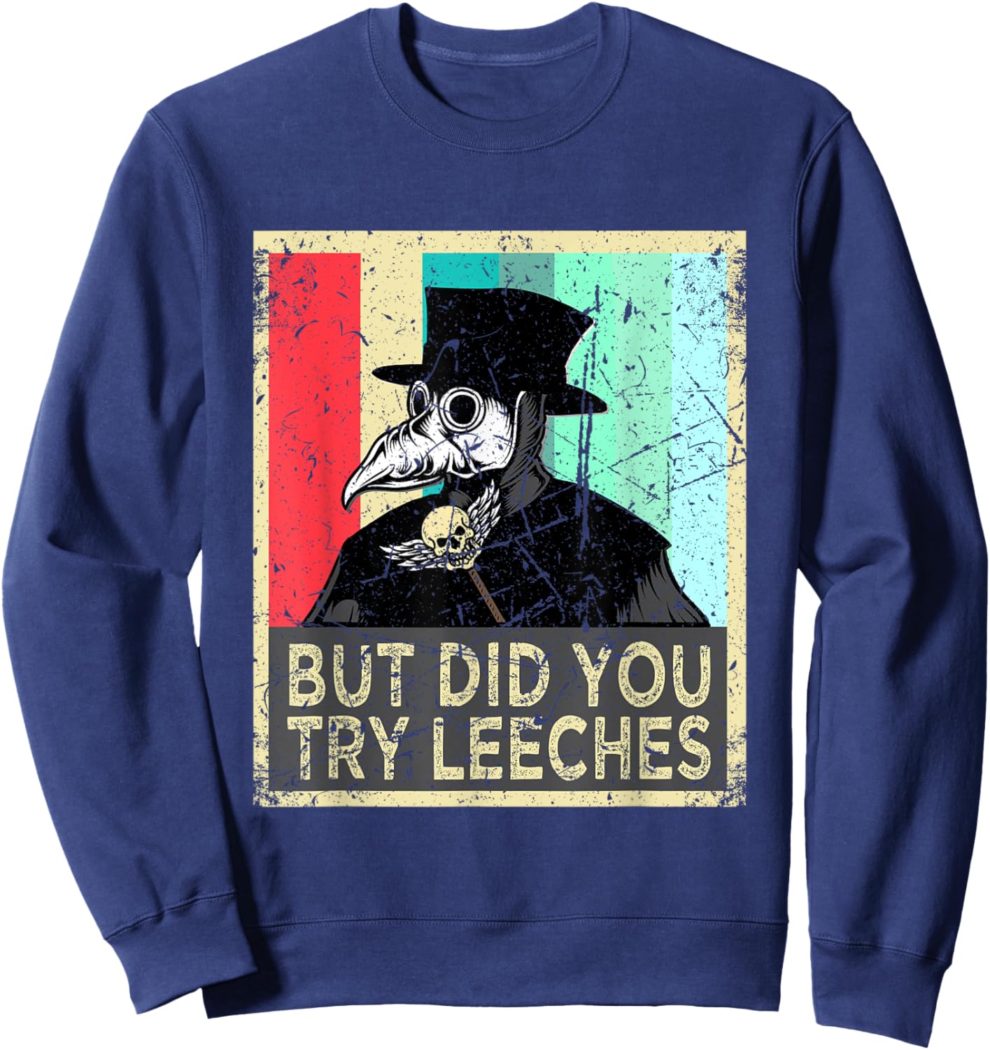 Plague Doctor Shirt Outfit Costume Women Kids Sweatshirt - Sweatshirt | Navy