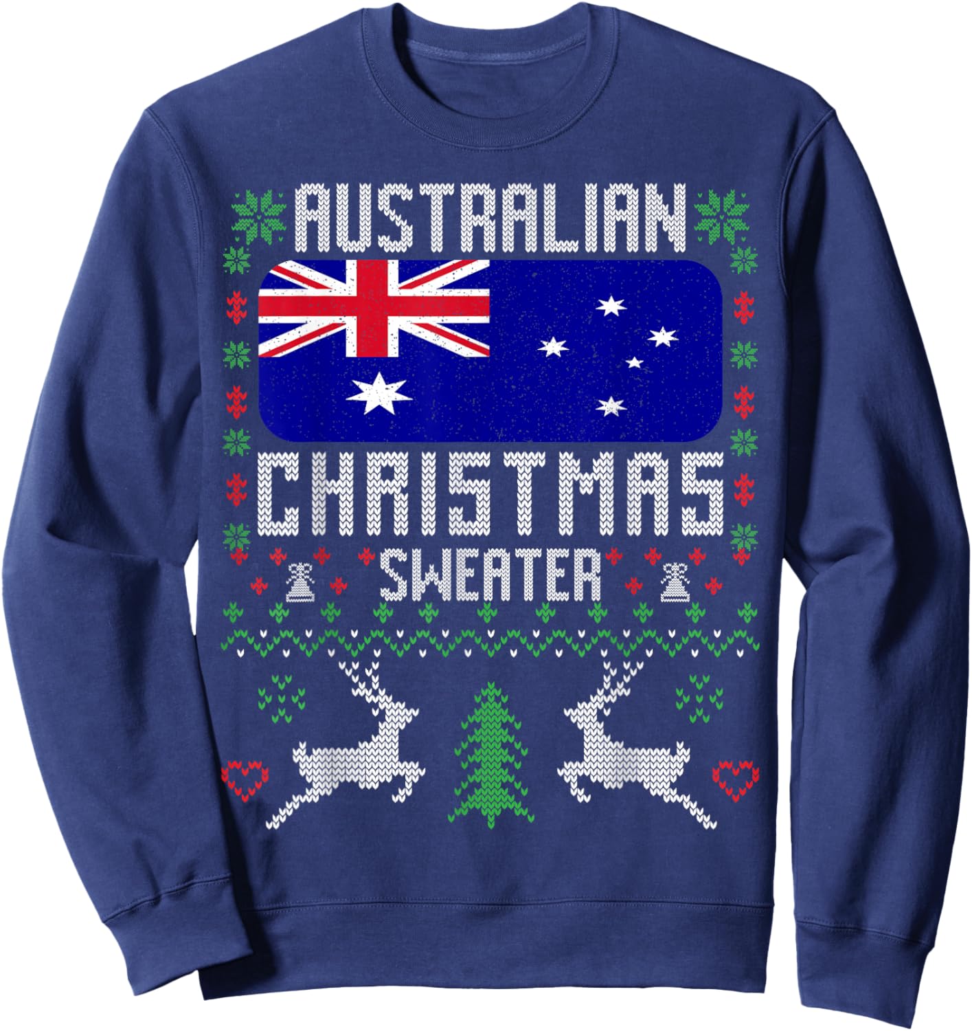 Australia Flag Australian Christmas Sweater Sweatshirt - Sweatshirt | Navy