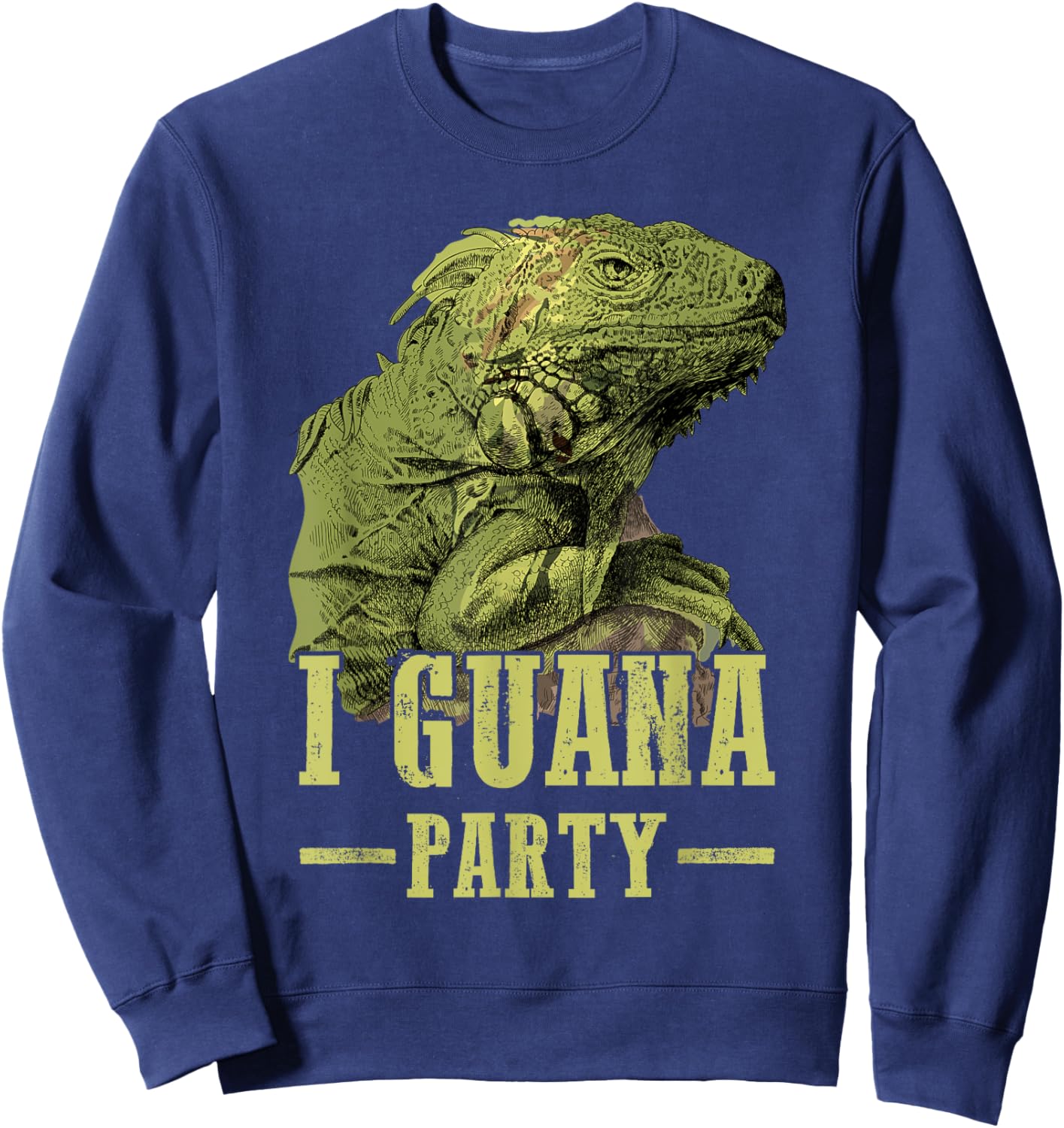 Iguana hunter Party for boys Iguanas Iguana Lizard men Sweatshirt - Sweatshirt | Navy