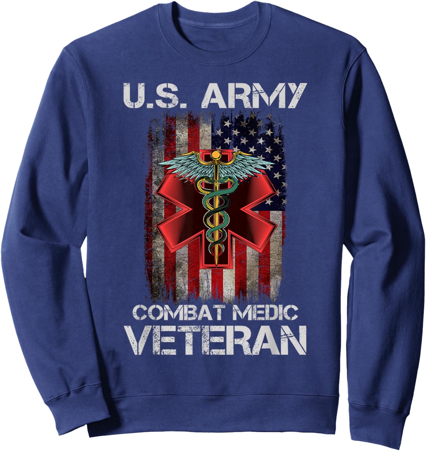 U.S. Army Combat Medic Veteran Sweatshirt - Sweatshirt | Navy