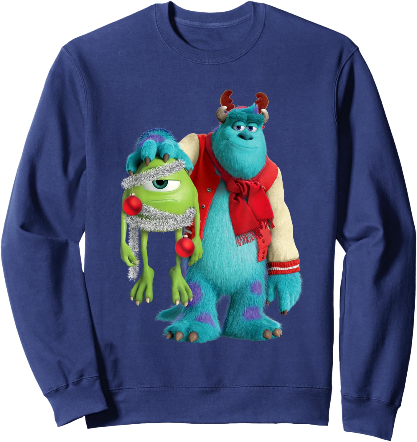 Disney Pixar Monsters University Mike Sulley Funny Holiday Sweatshirt - Sweatshirt | Navy