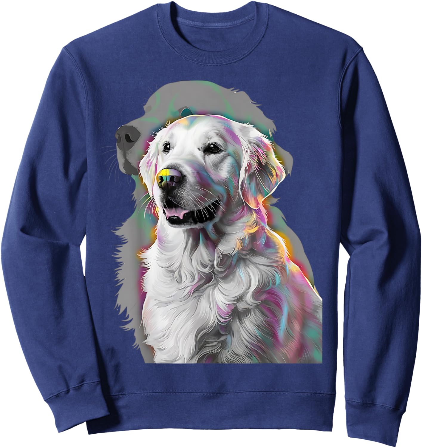 Cute Golden Retriever Gifts Christmas Women Men Kids Funny Sweatshirt - Sweatshirt | Navy