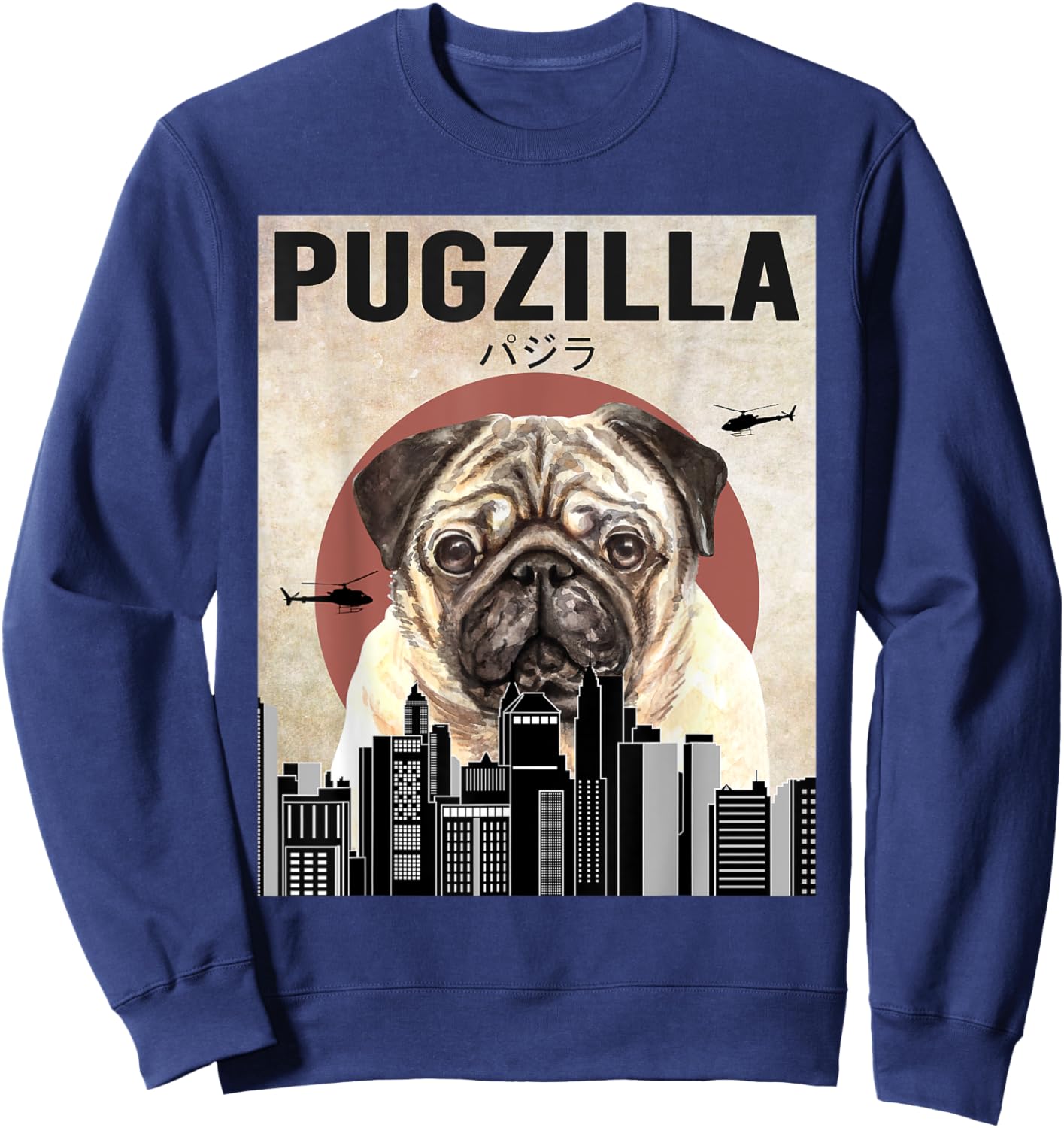 Pugzilla Funny Pug Dog Lover Women Kids Sweatshirt - Sweatshirt | Navy