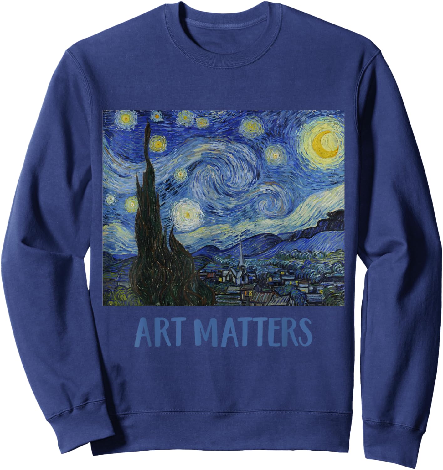 Starry Night by Vincent van Gogh Art Matters Sweatshirt - Sweatshirt | Navy