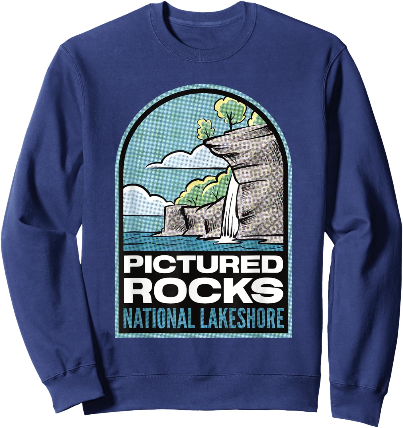 Pictured Rocks National Lakeshore Michigan Sweatshirt - Sweatshirt | Navy