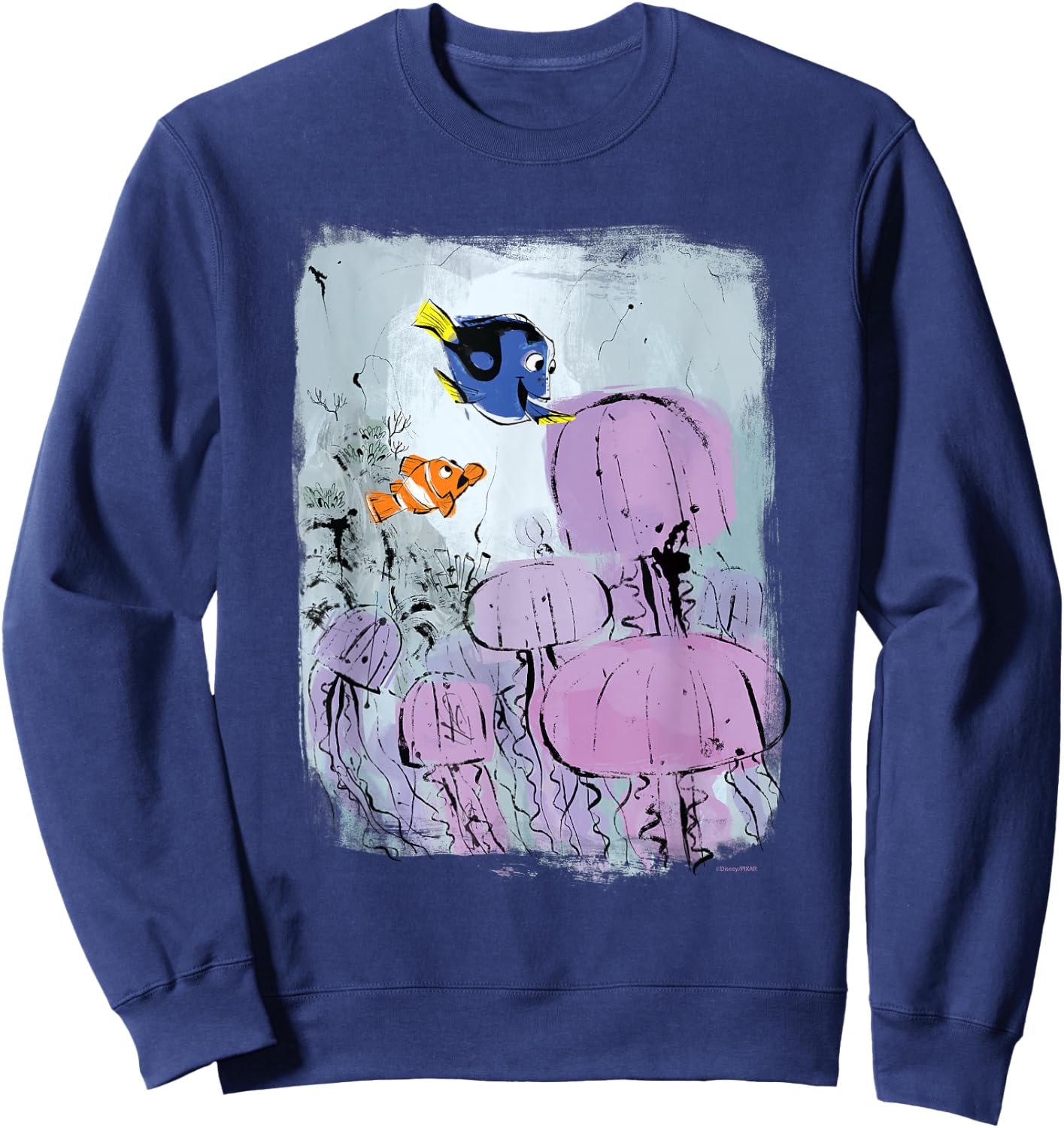 Disney and Pixar’s Finding Nemo Marlin & Dory Jellyfish Sweatshirt - Sweatshirt | Navy