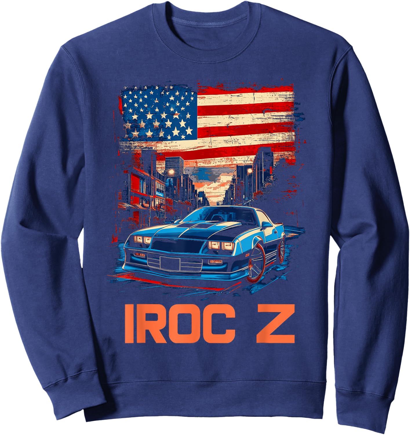 1980's IROC, IROC-Z Muscle Car American Muscle Retro classic Sweatshirt - Sweatshirt | Navy