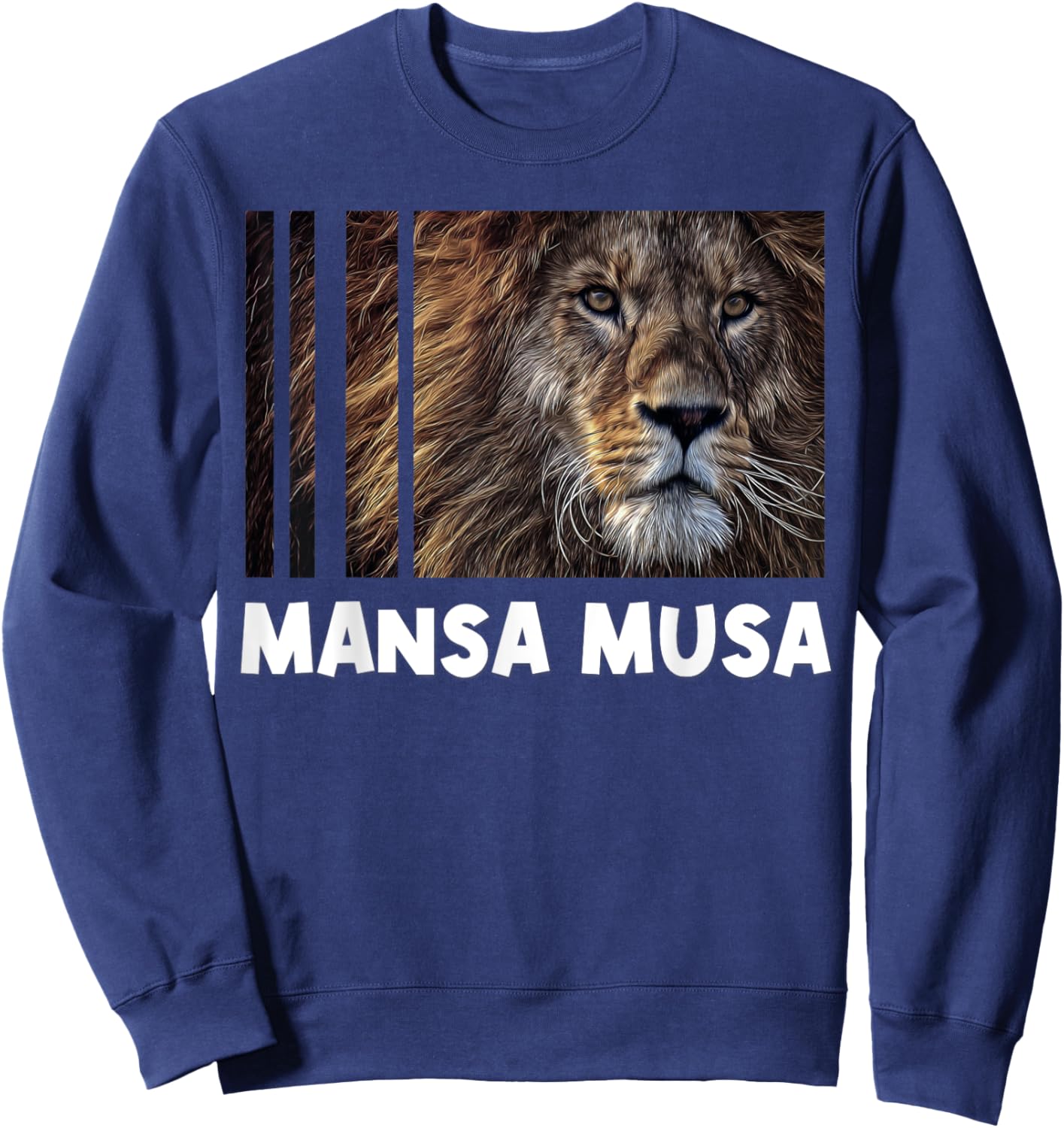Mansa Musa Lion Sweatshirt - Sweatshirt | Navy