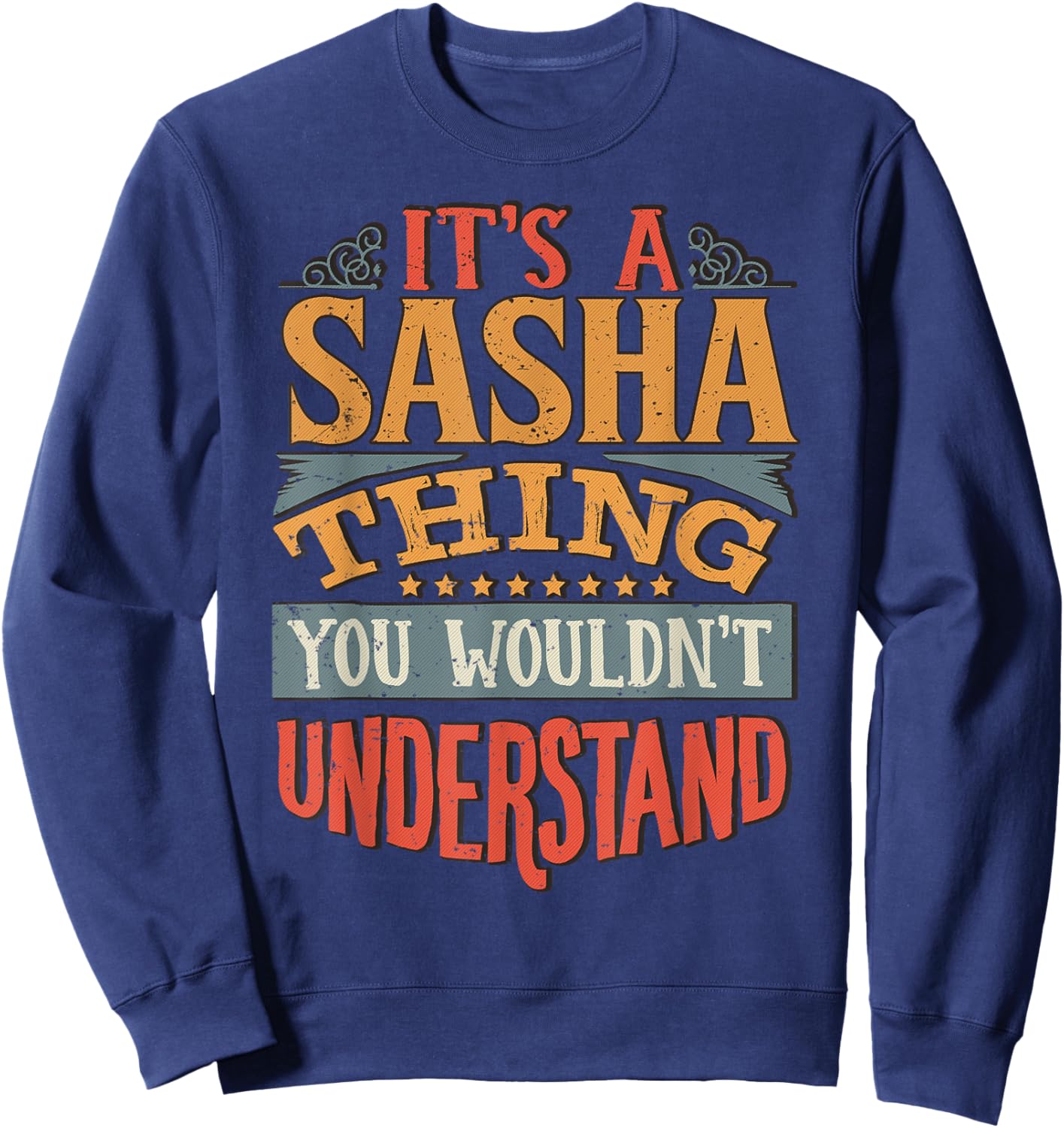 Sasha Name Sweatshirt - Sweatshirt | Navy