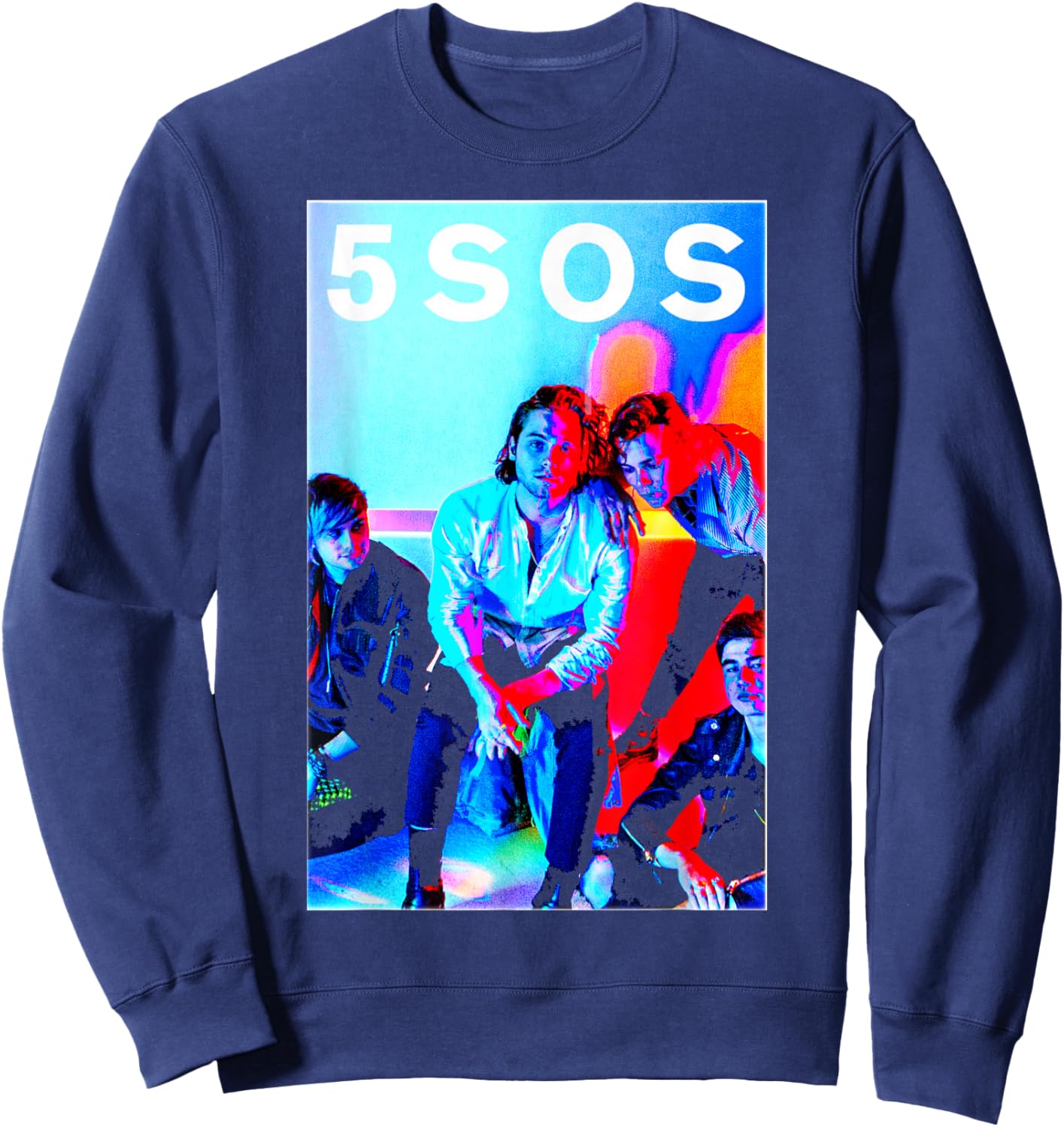 5 Seconds of Summer - 5SOS Band Photo Sweatshirt - Sweatshirt | Navy