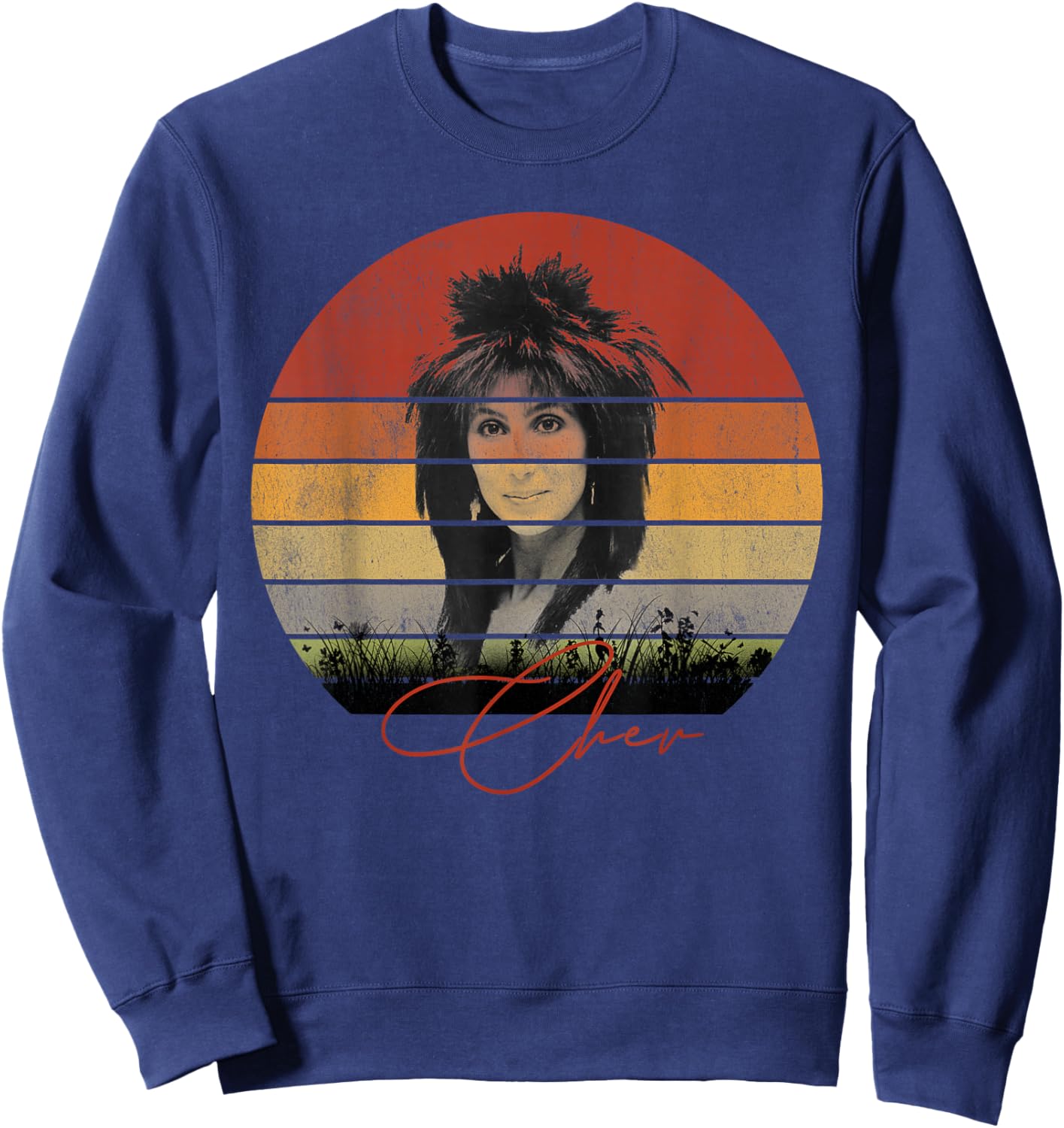 Retro Sunset Vintage-Chers Love Tour 2021 women Sweatshirt - Sweatshirt | Navy