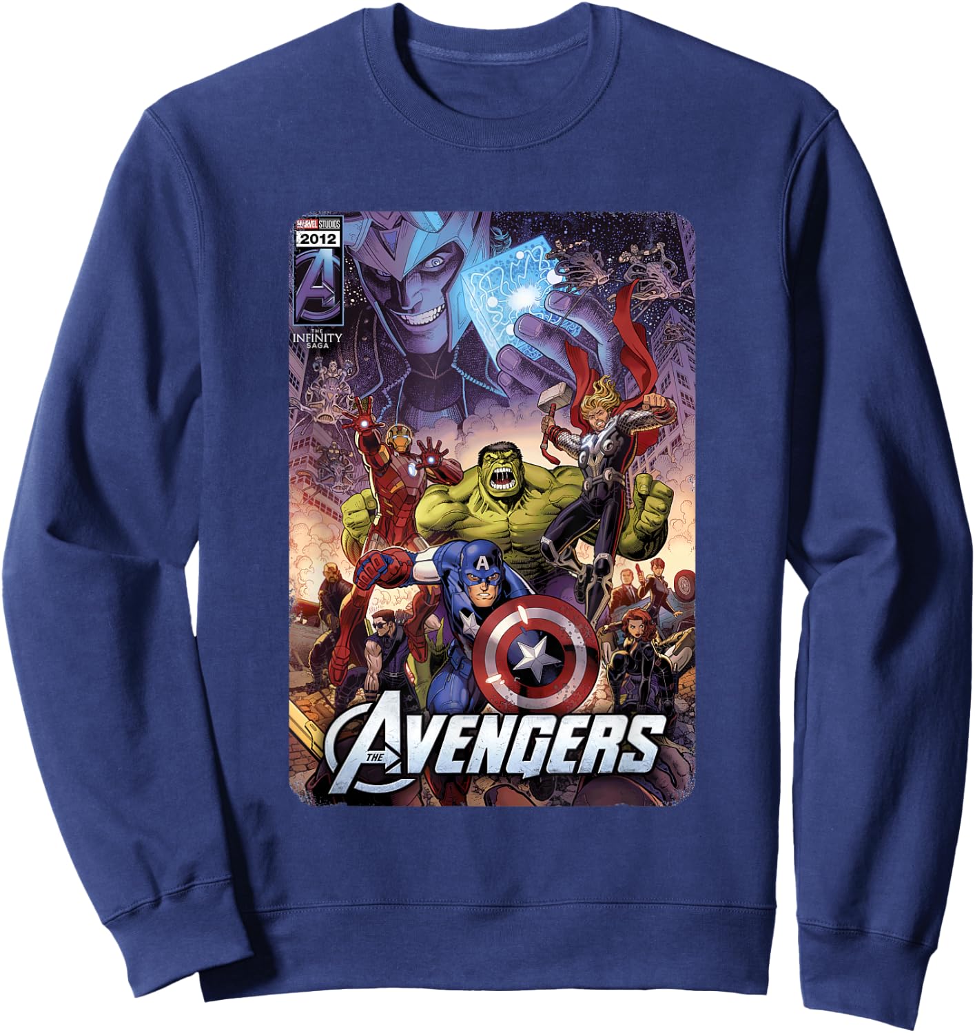 Marvel The Avengers Infinity Saga comic cover Sweatshirt - Sweatshirt | Navy