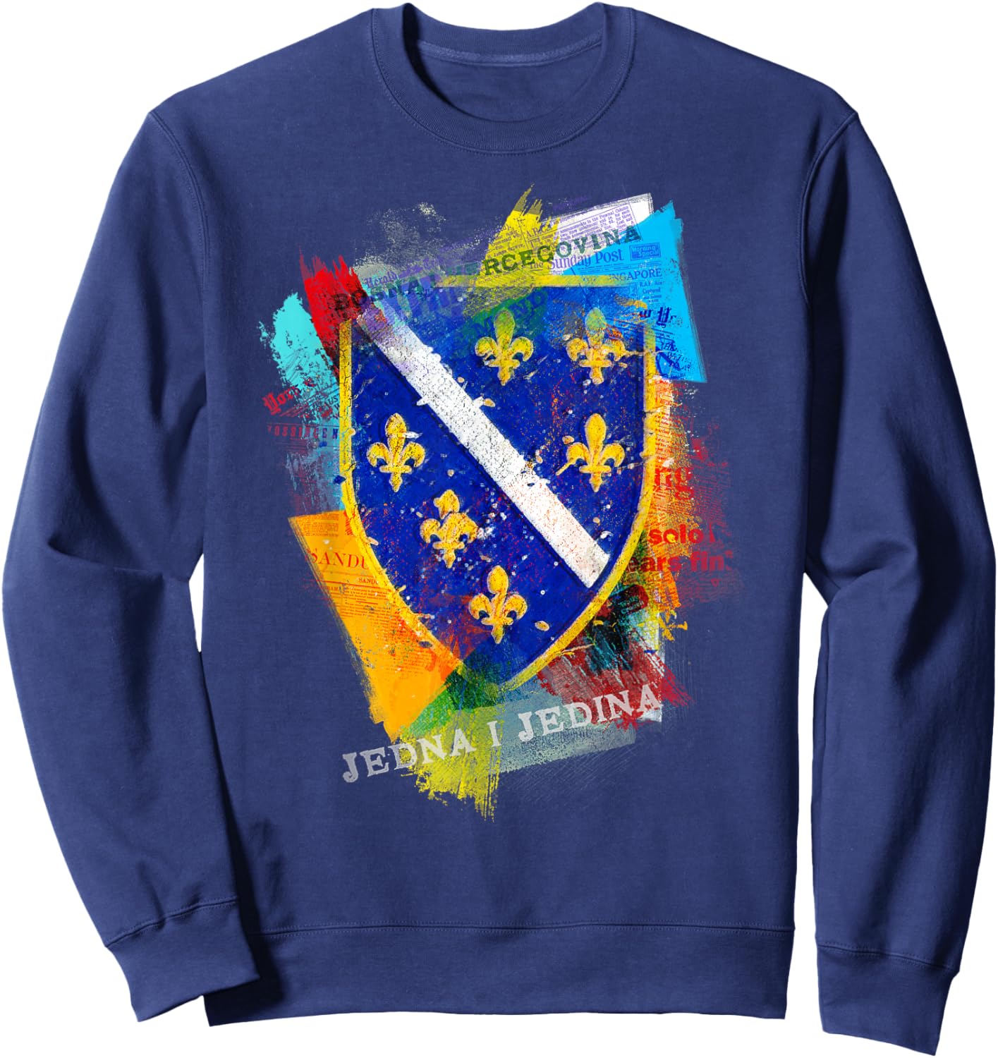 Bosnian Coat of Arms - For All Bosnian Sweatshirt - Sweatshirt | Navy