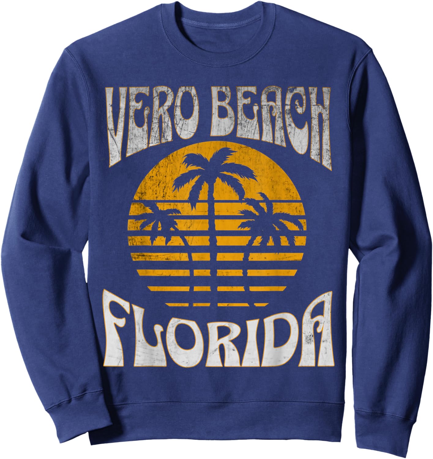 Vero Florida Beach Summer Vacation Vintage Sweatshirt - Sweatshirt | Navy