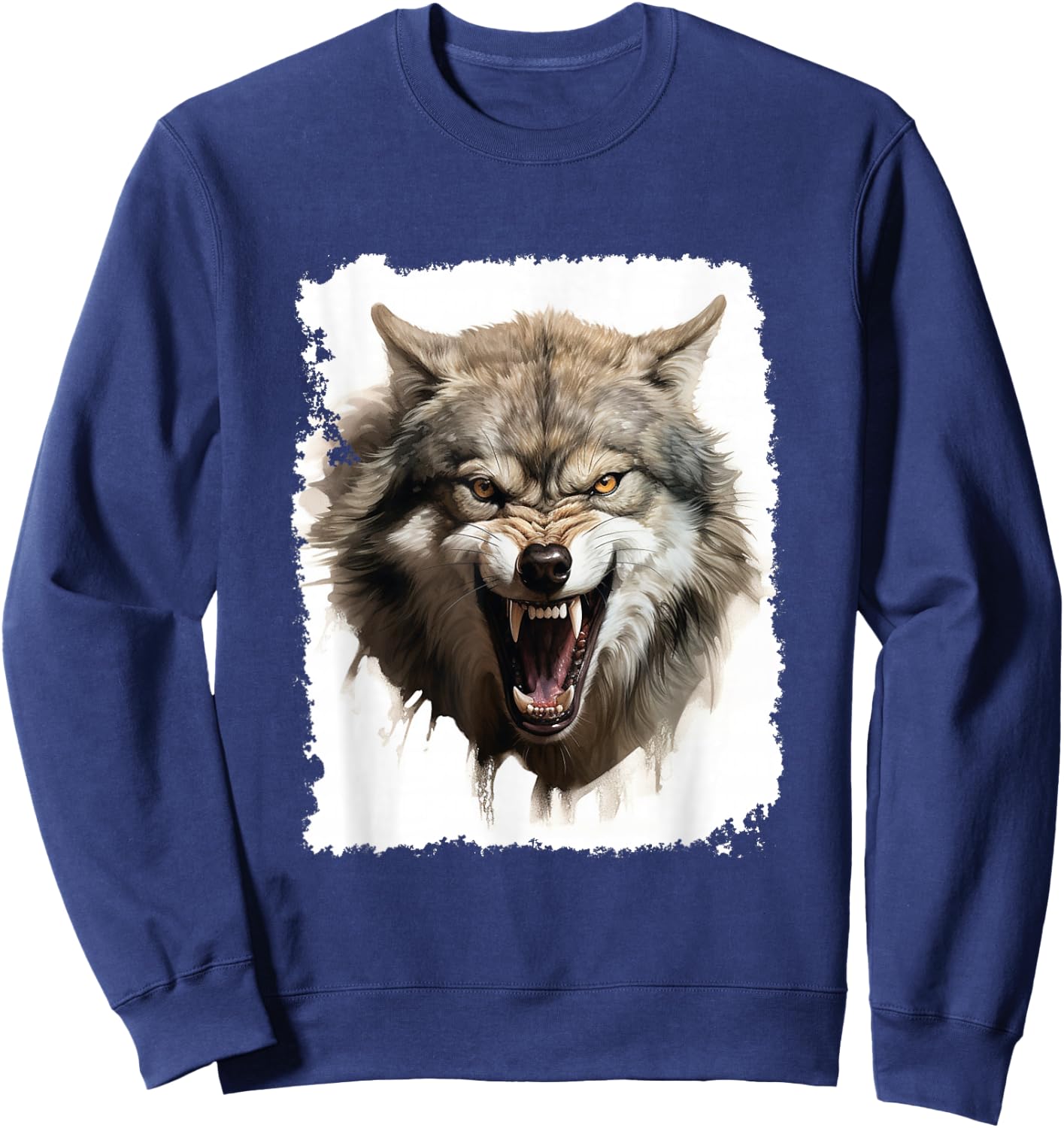 Angry Wolf Sweatshirt - Sweatshirt | Navy