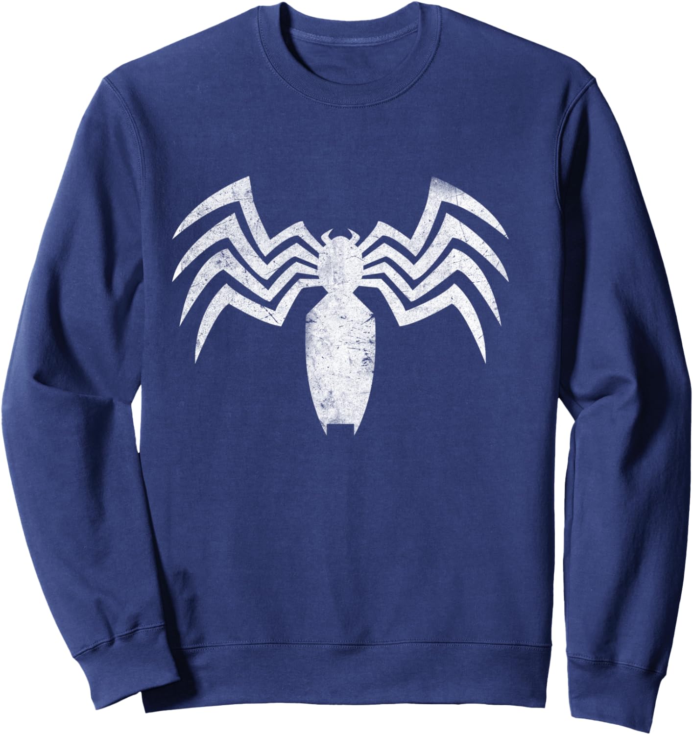 Marvel Comics Classic Graphic Distressed Claw Venom Logo Sweatshirt - Sweatshirt | Navy