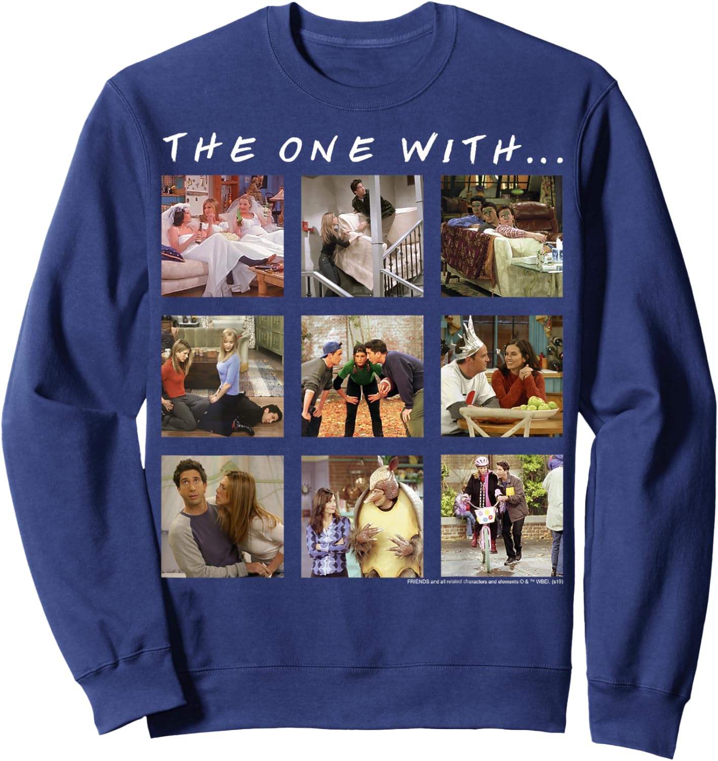 Friends Group Shot The One with Character Panels Sweatshirt - Sweatshirt | Navy