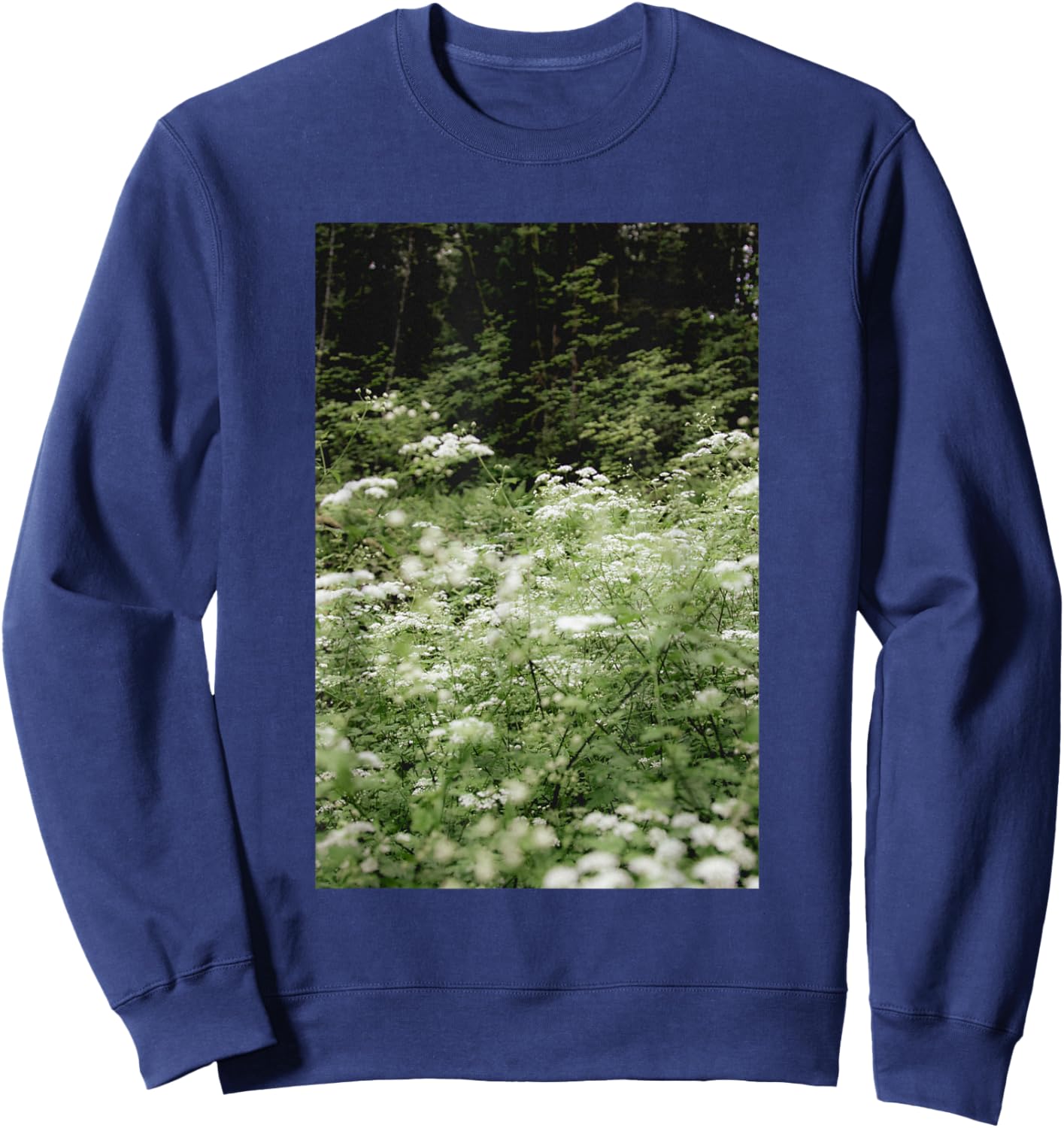 Aesthetic Wildflower Streetwear Flower Fashion Sweatshirt - Sweatshirt | Navy