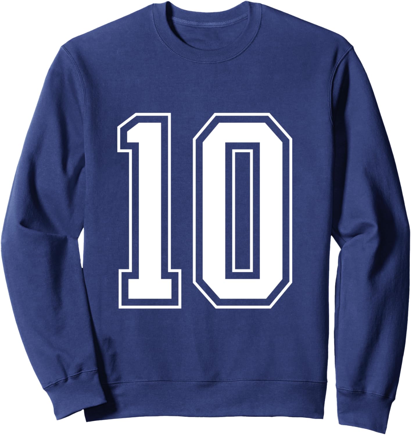 Varsity Jersey Number 10 Sweatshirt - Sweatshirt | Navy