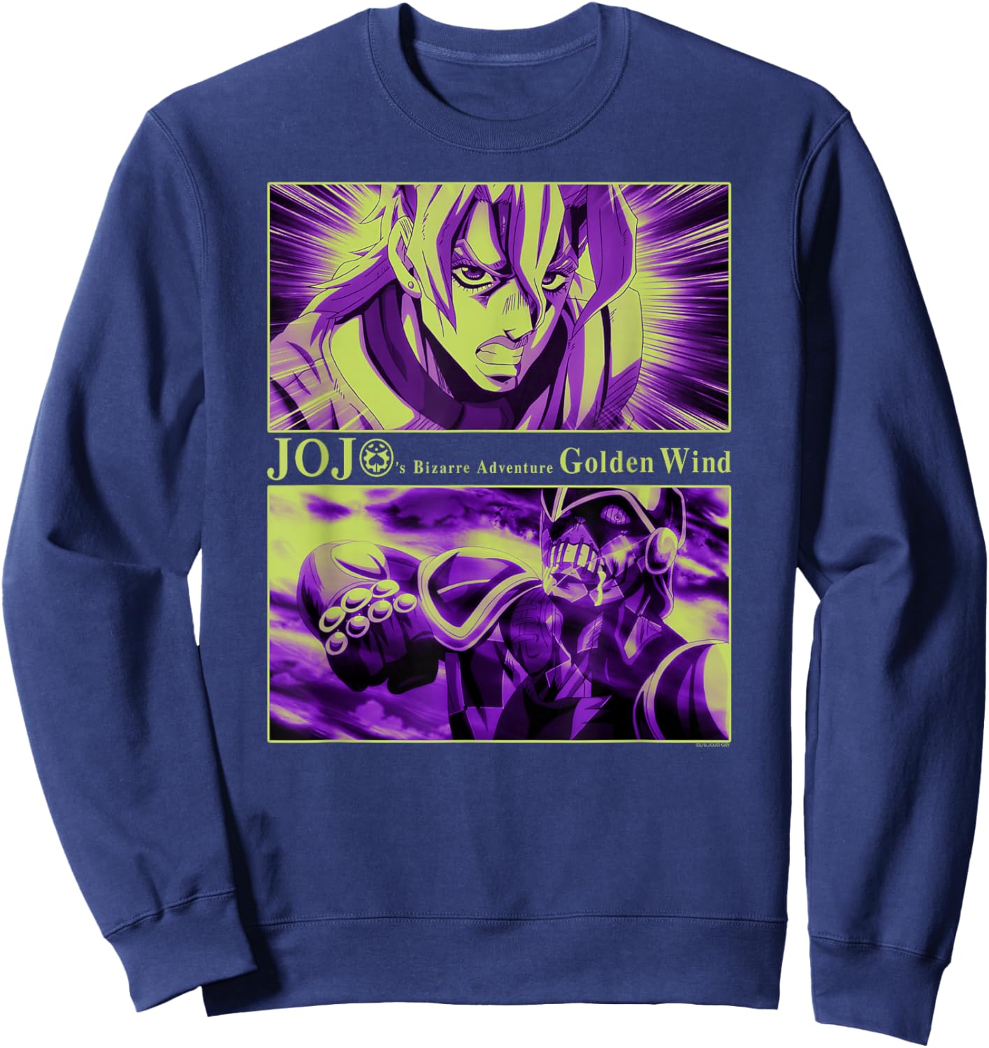 JoJo's Bizarre Adventure Golden Wind Fugo & Purple Haze Sweatshirt - Sweatshirt | Navy